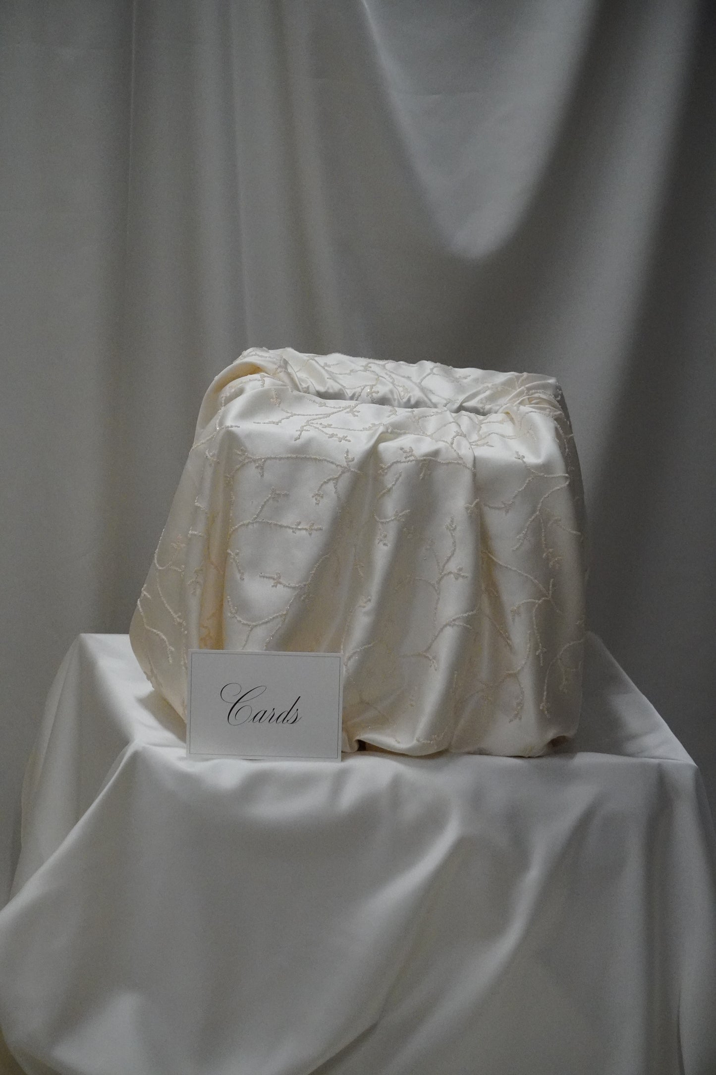 Bridal satin fabric wishing well