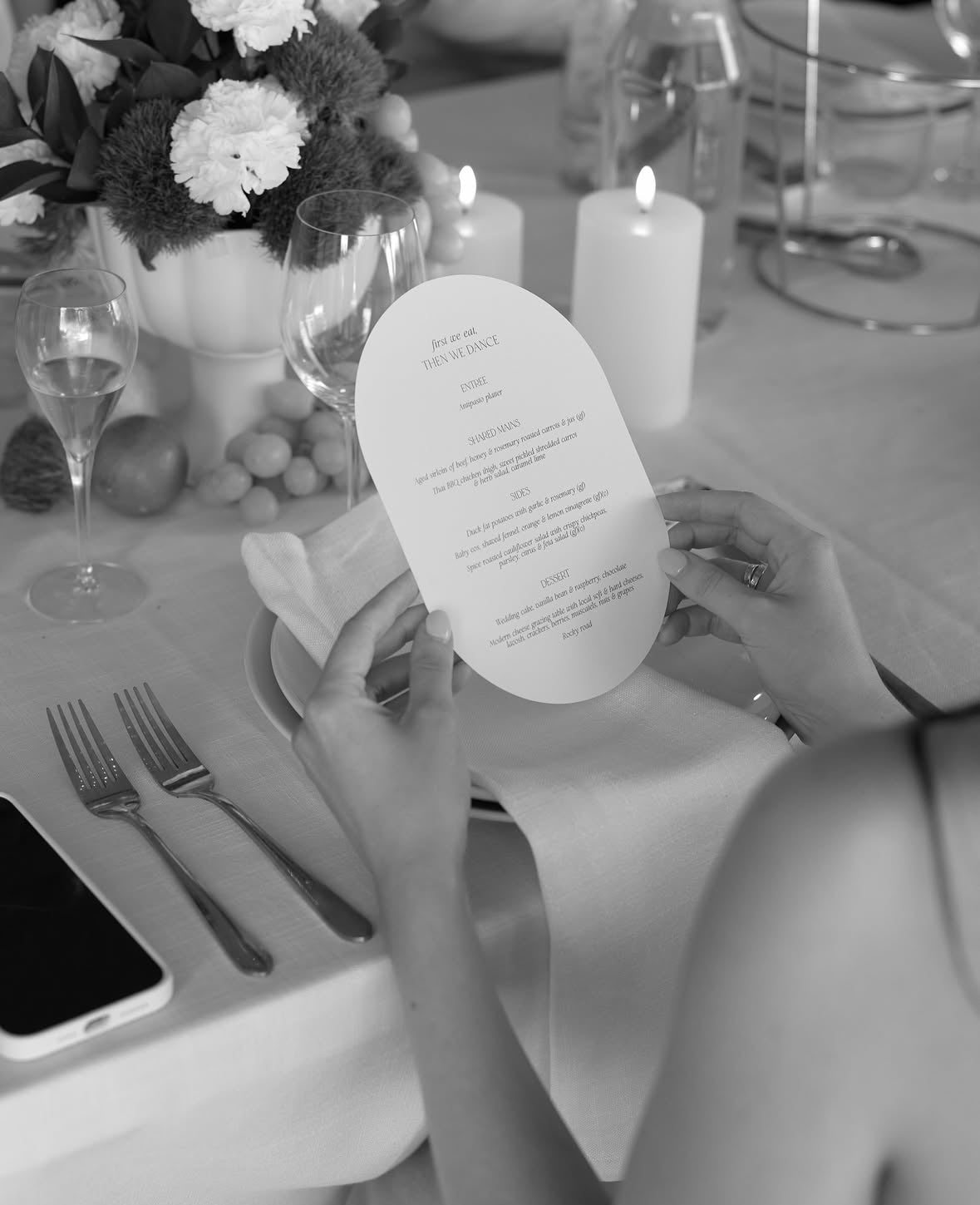 Double sided menu