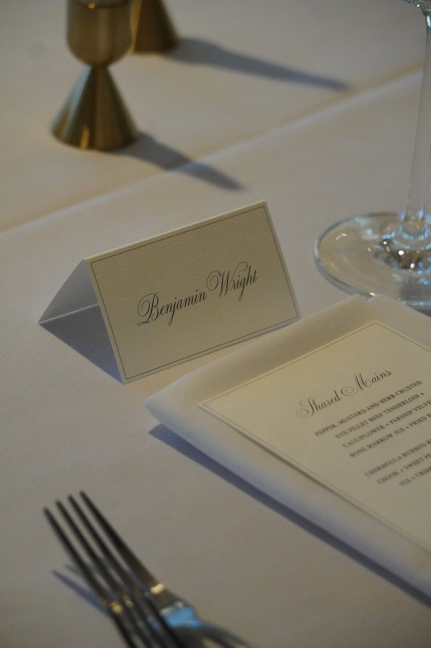 Menu + name placecard