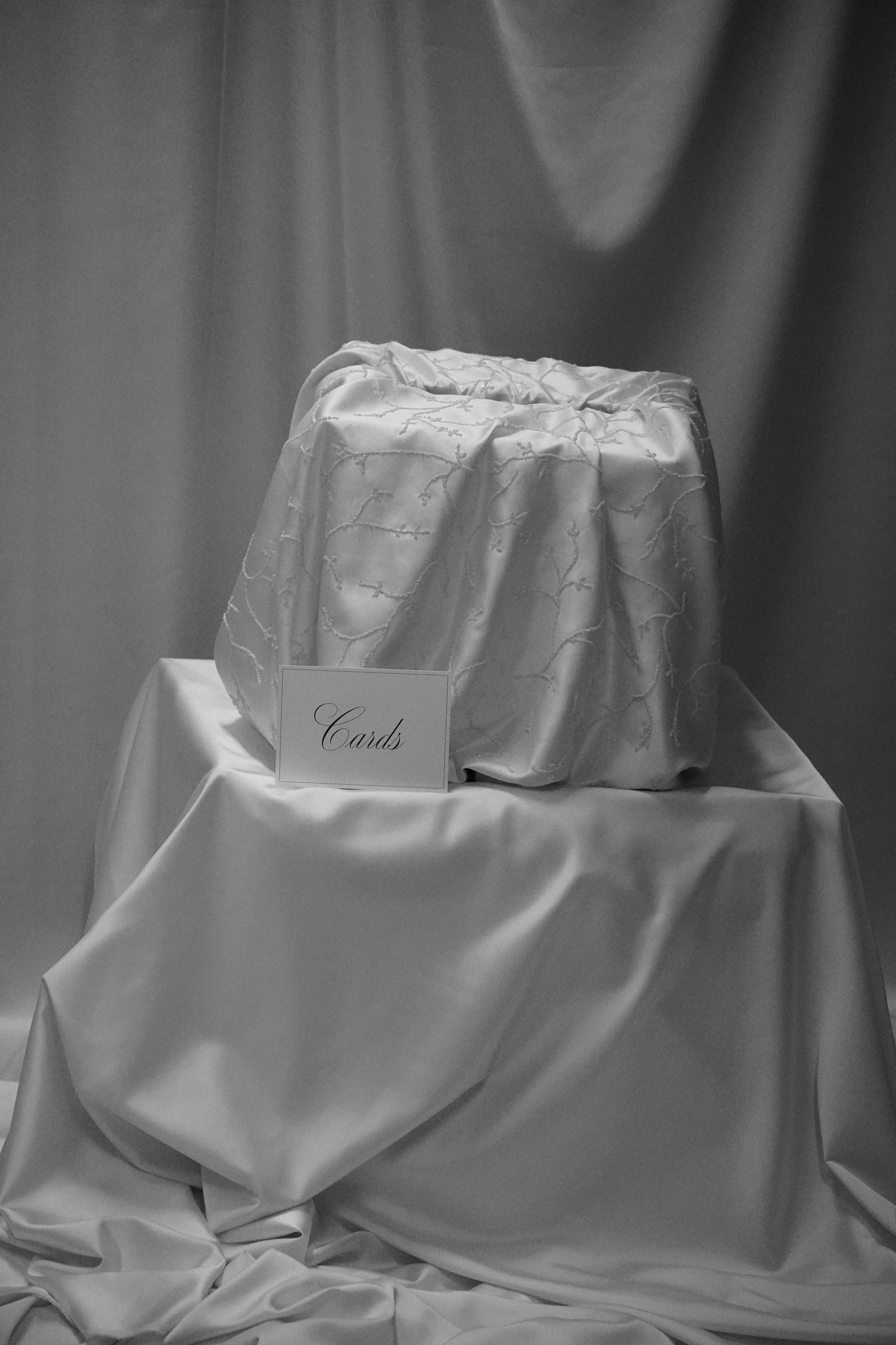 Bridal satin fabric wishing well