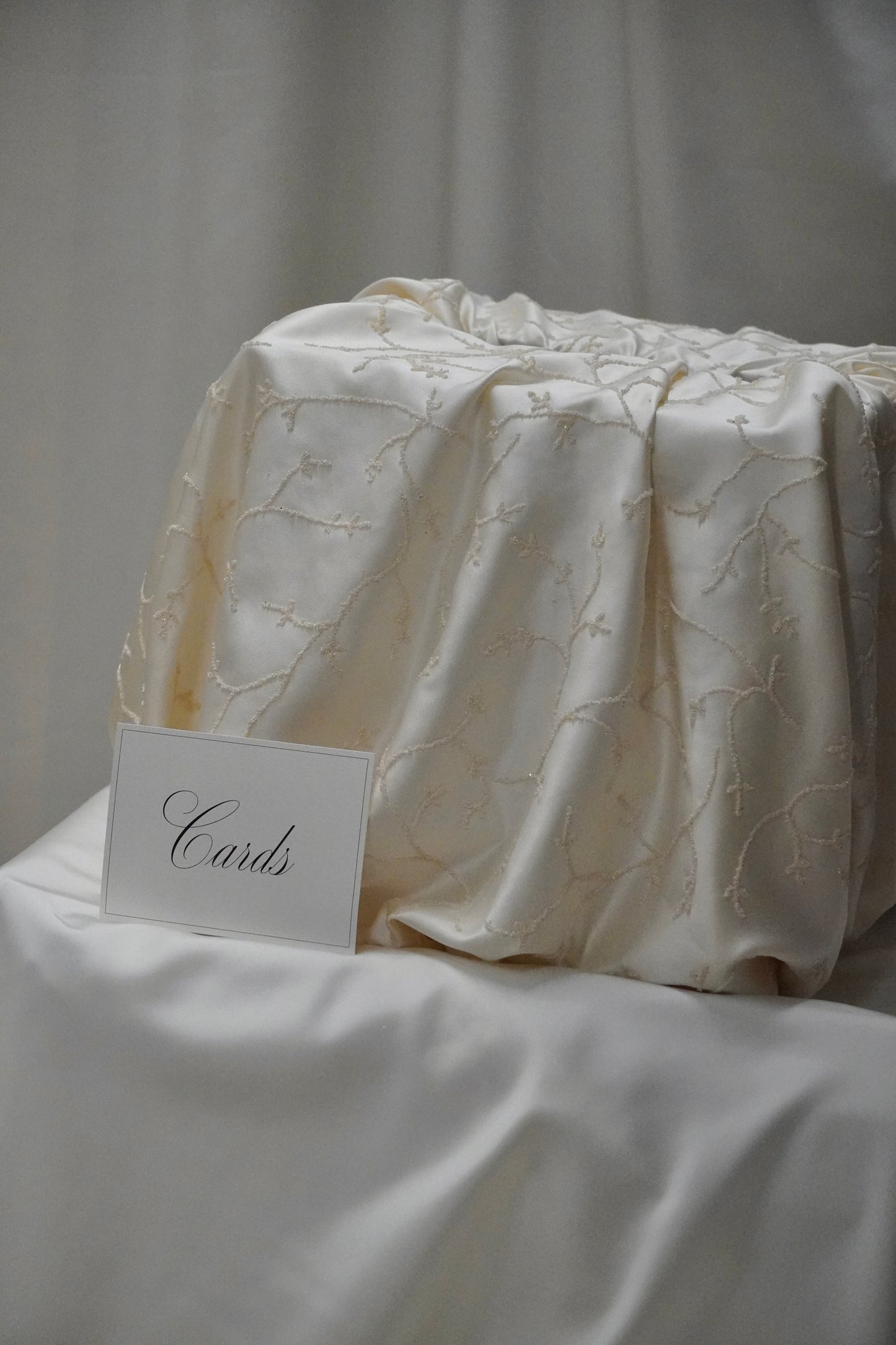 Bridal satin fabric wishing well