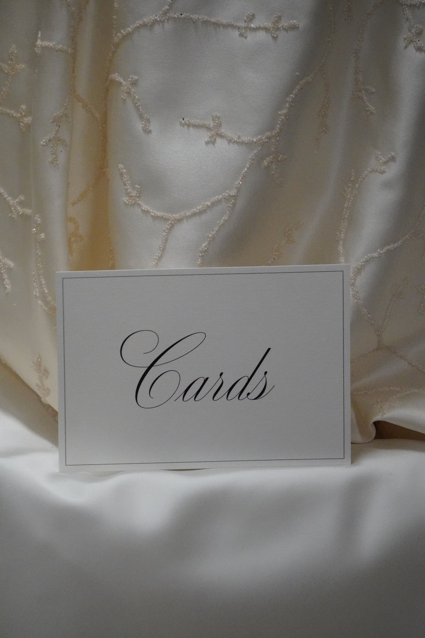 Bridal satin fabric wishing well