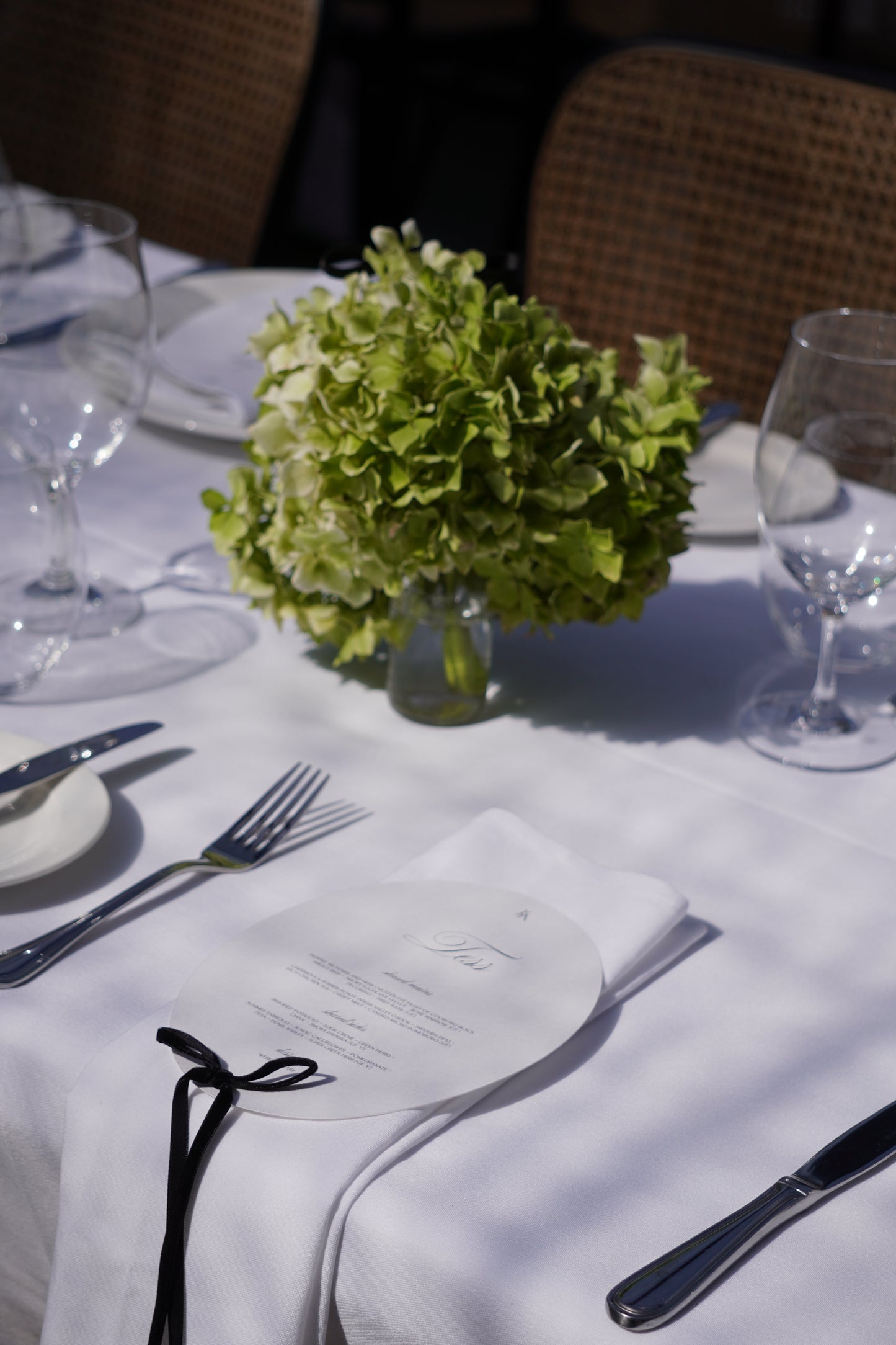 Menu & Velvet Bow