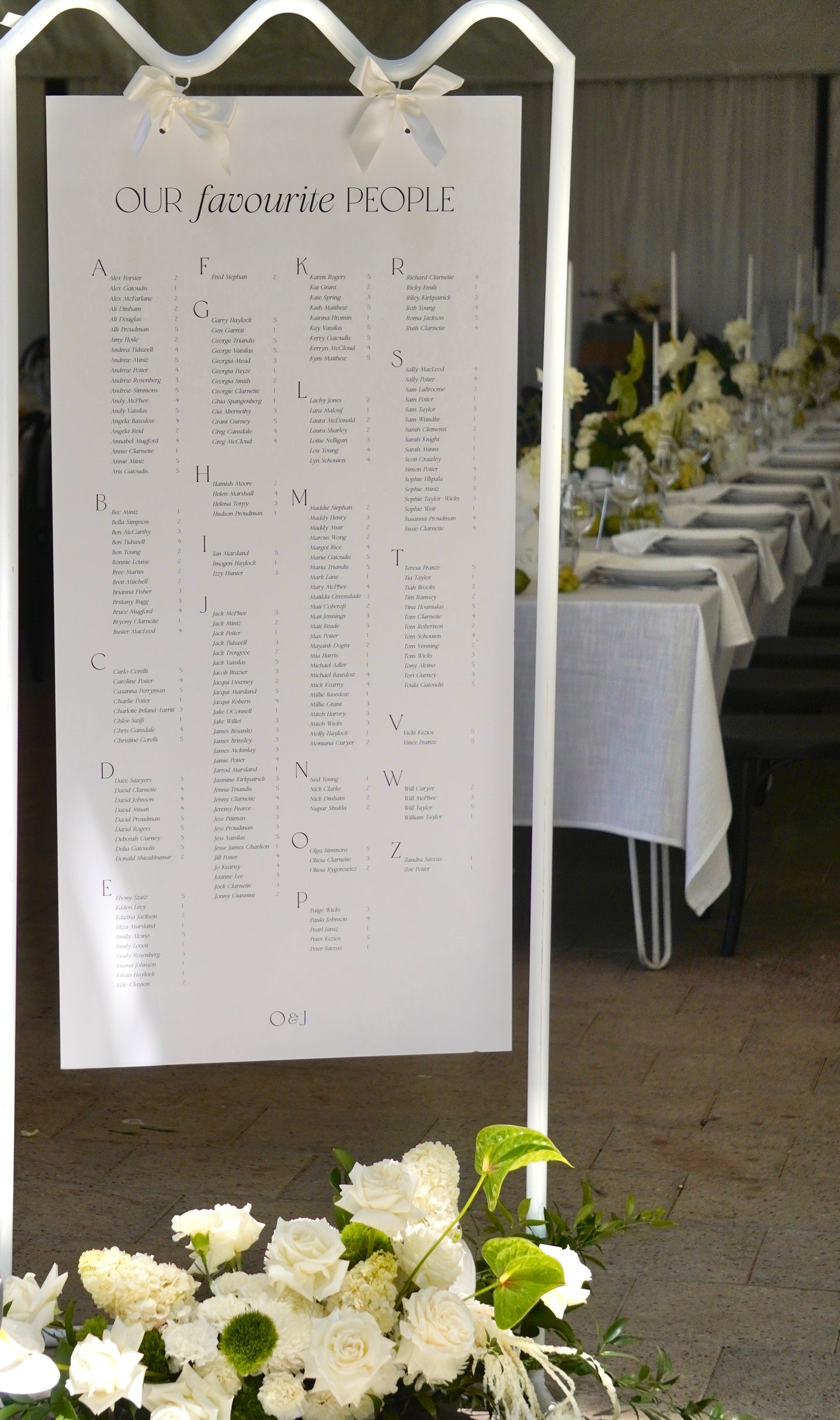 Seating chart