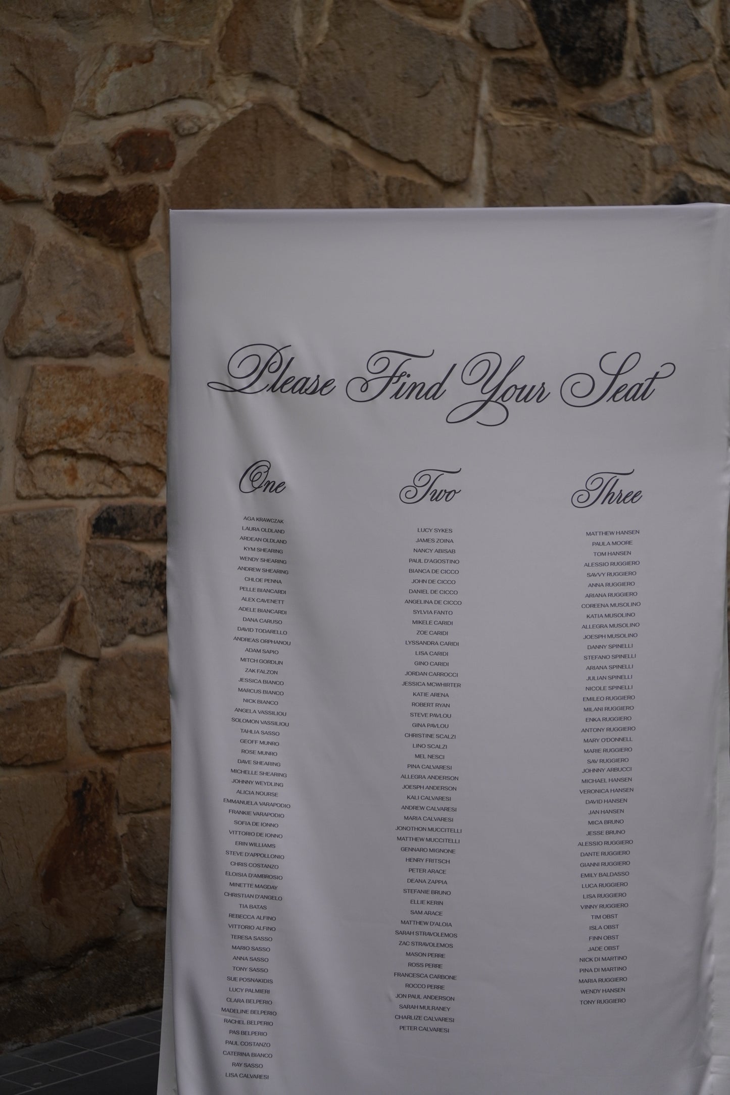 Satin Seating Chart