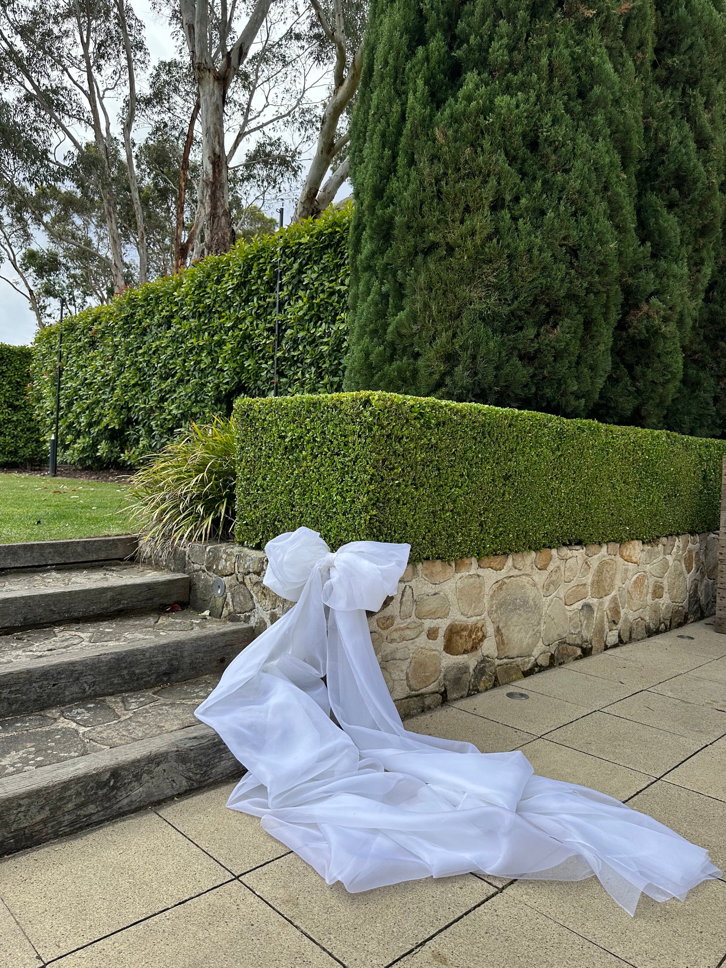 Wedding and Event Silky Fabric bow (hire) large