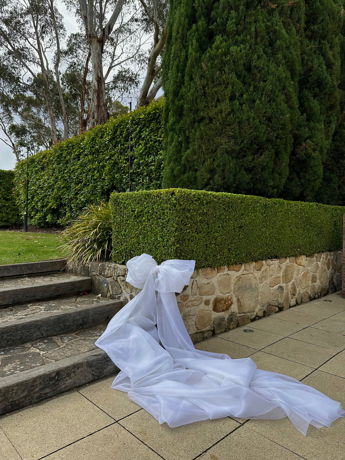 Wedding and Event Silky Fabric bow (hire) large