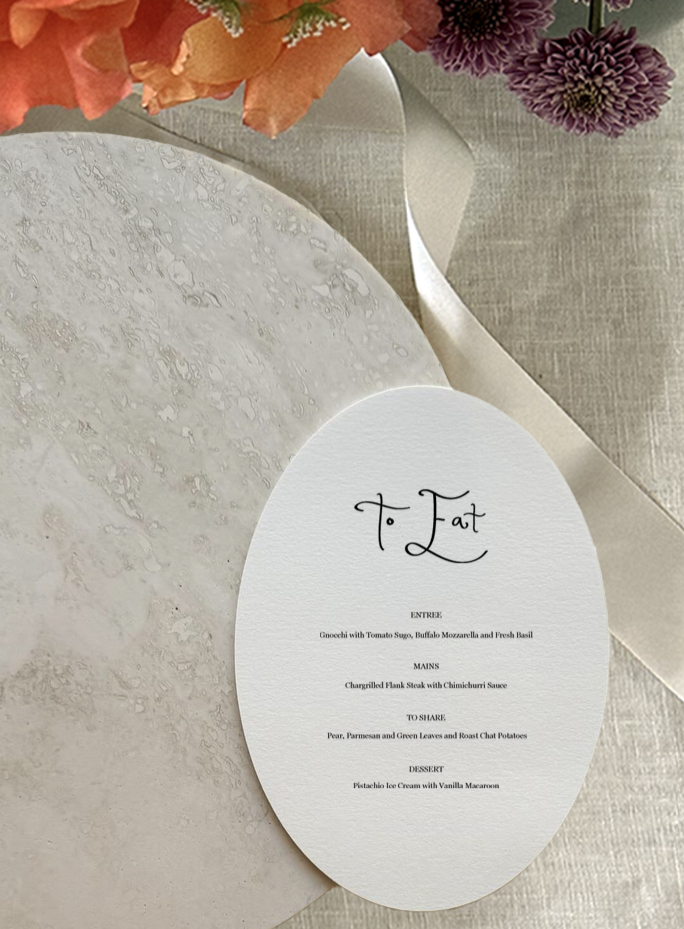 Double sided menu (Off-white)