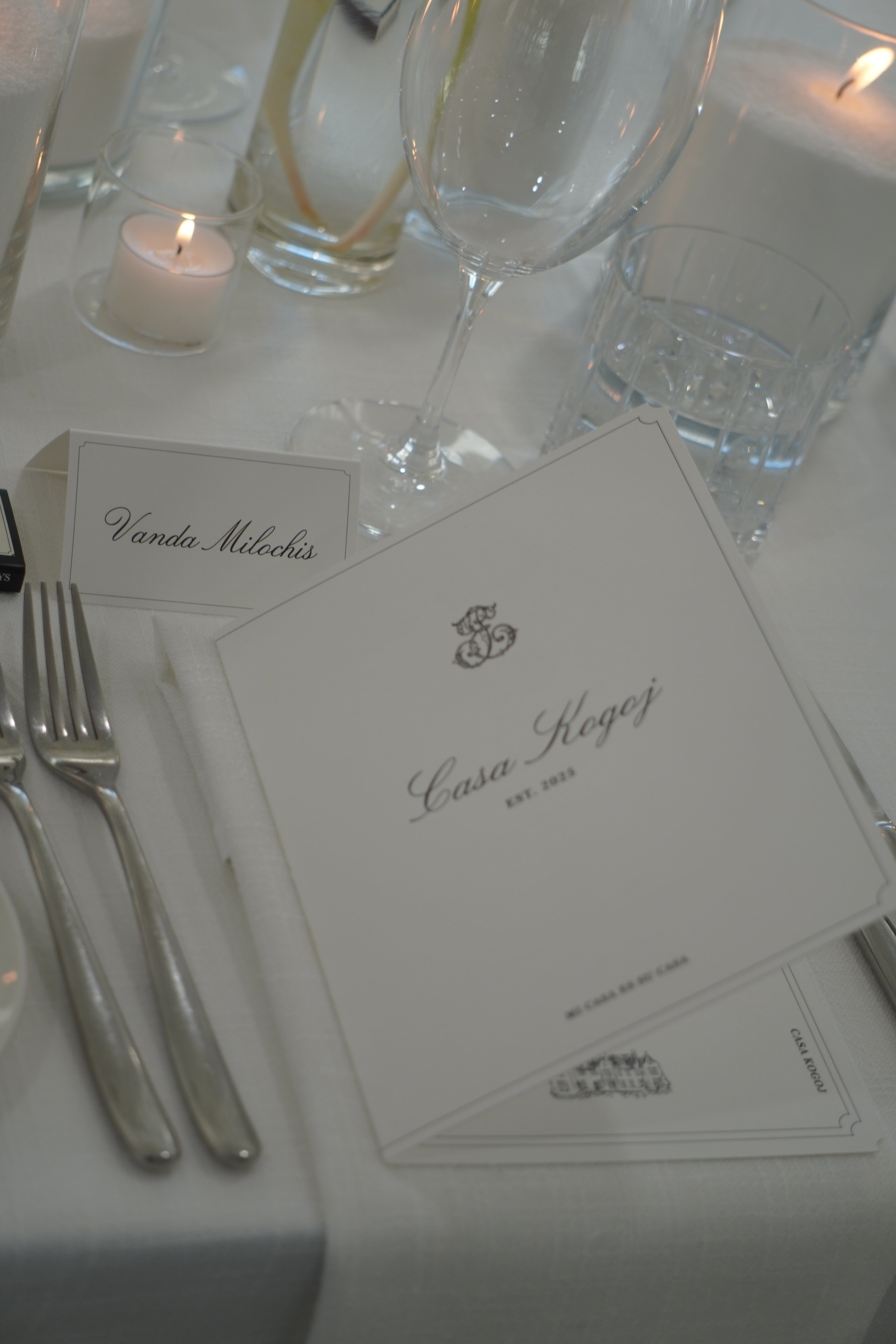 Custom booklet menu & couple monogram