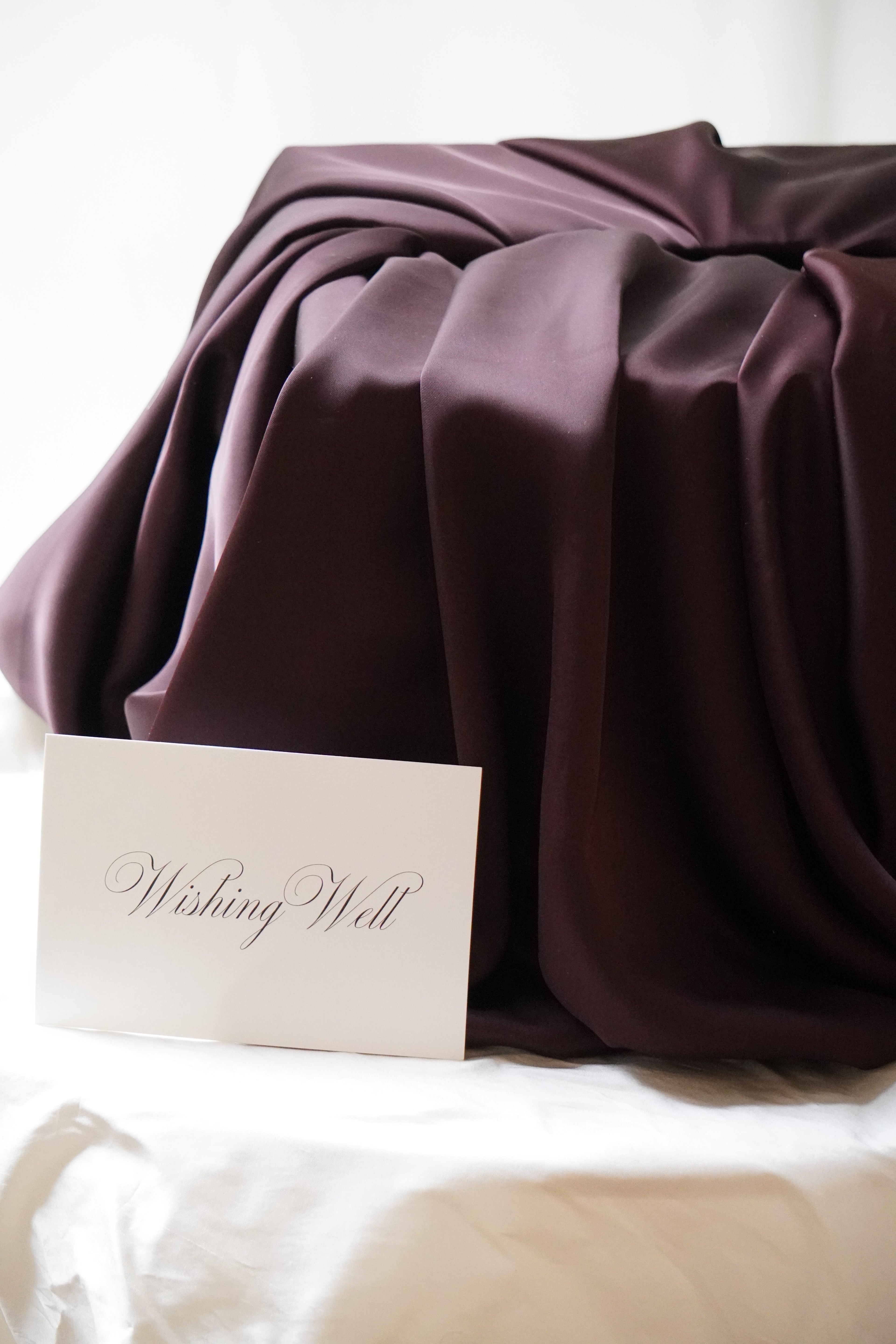 Satin fabric wishing well (chocolate brown)