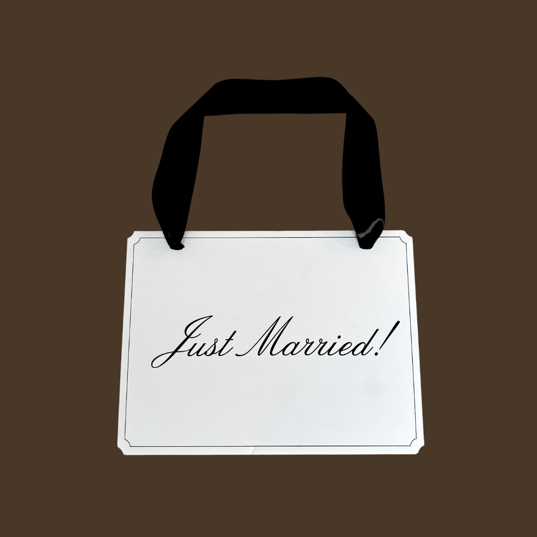 Just married sign