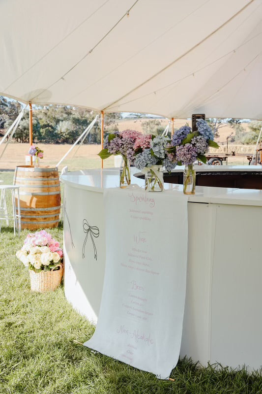 Linen Fabric Bar Sign