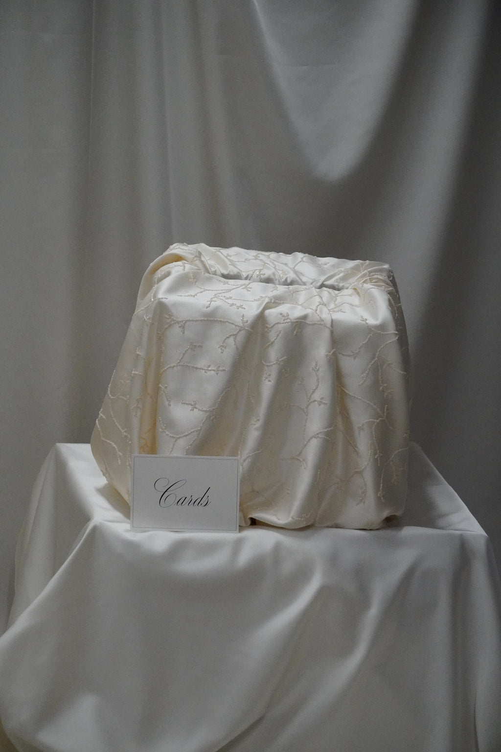 Bridal satin fabric wishing well