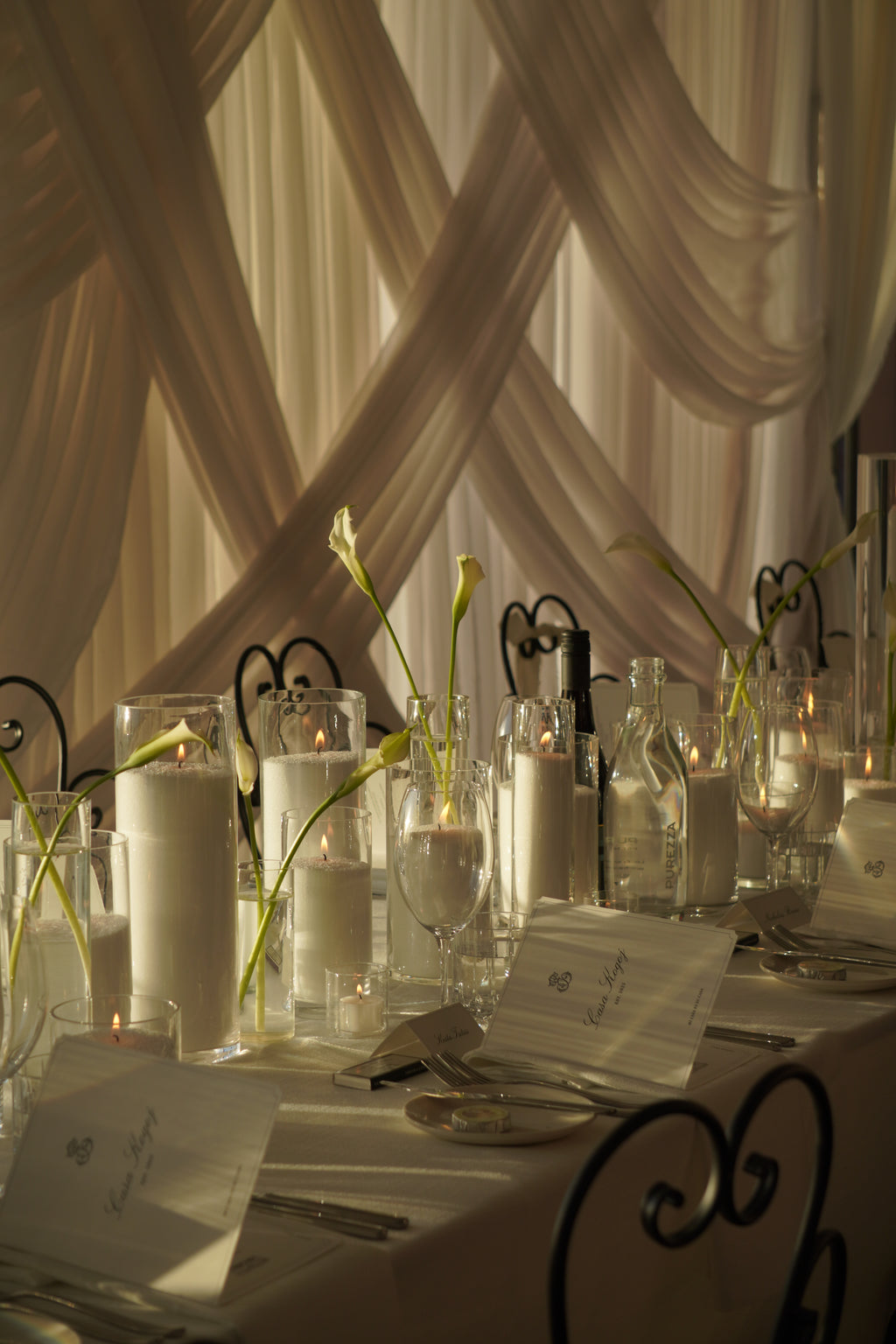 Custom booklet menu & couple monogram