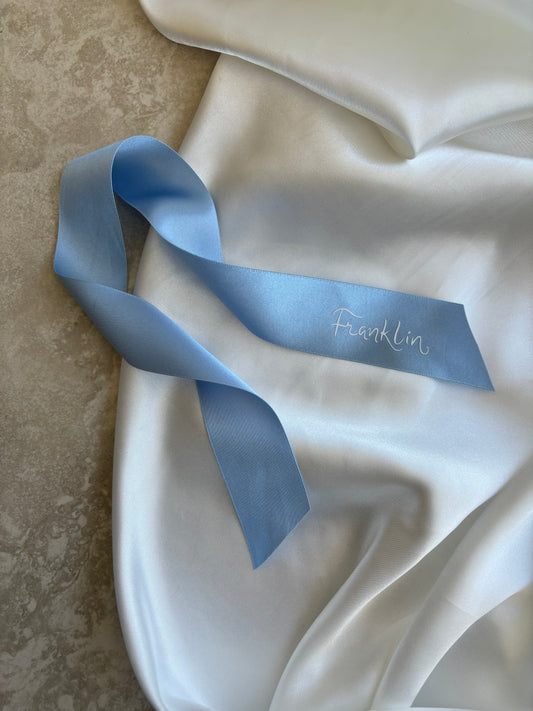 Custom printed ribbon (blue)