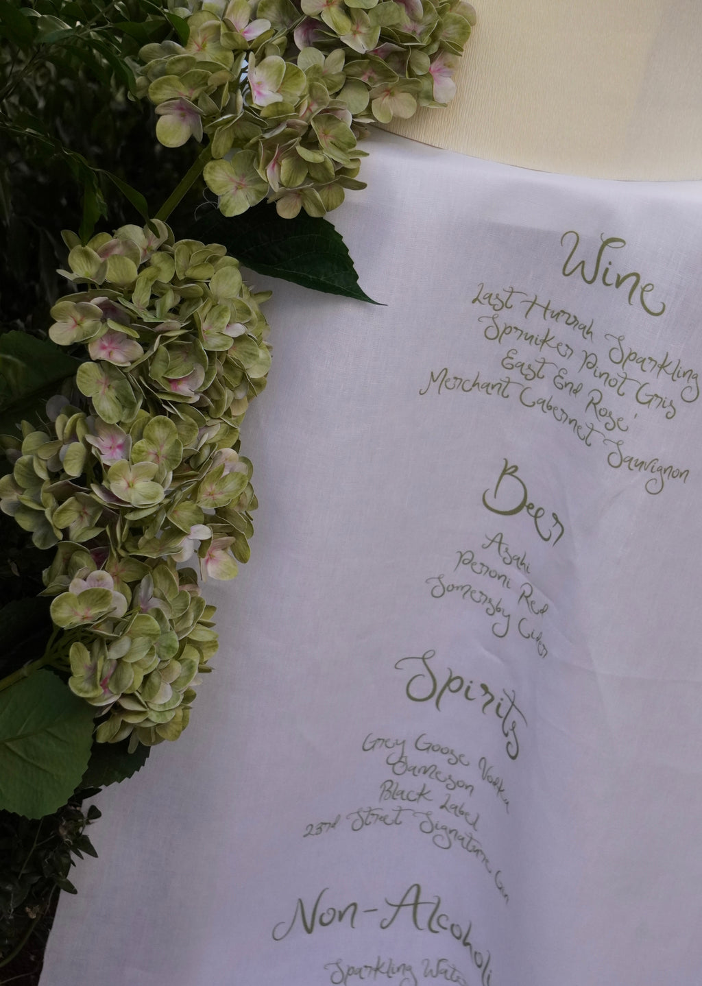 Linen Fabric Bar Sign