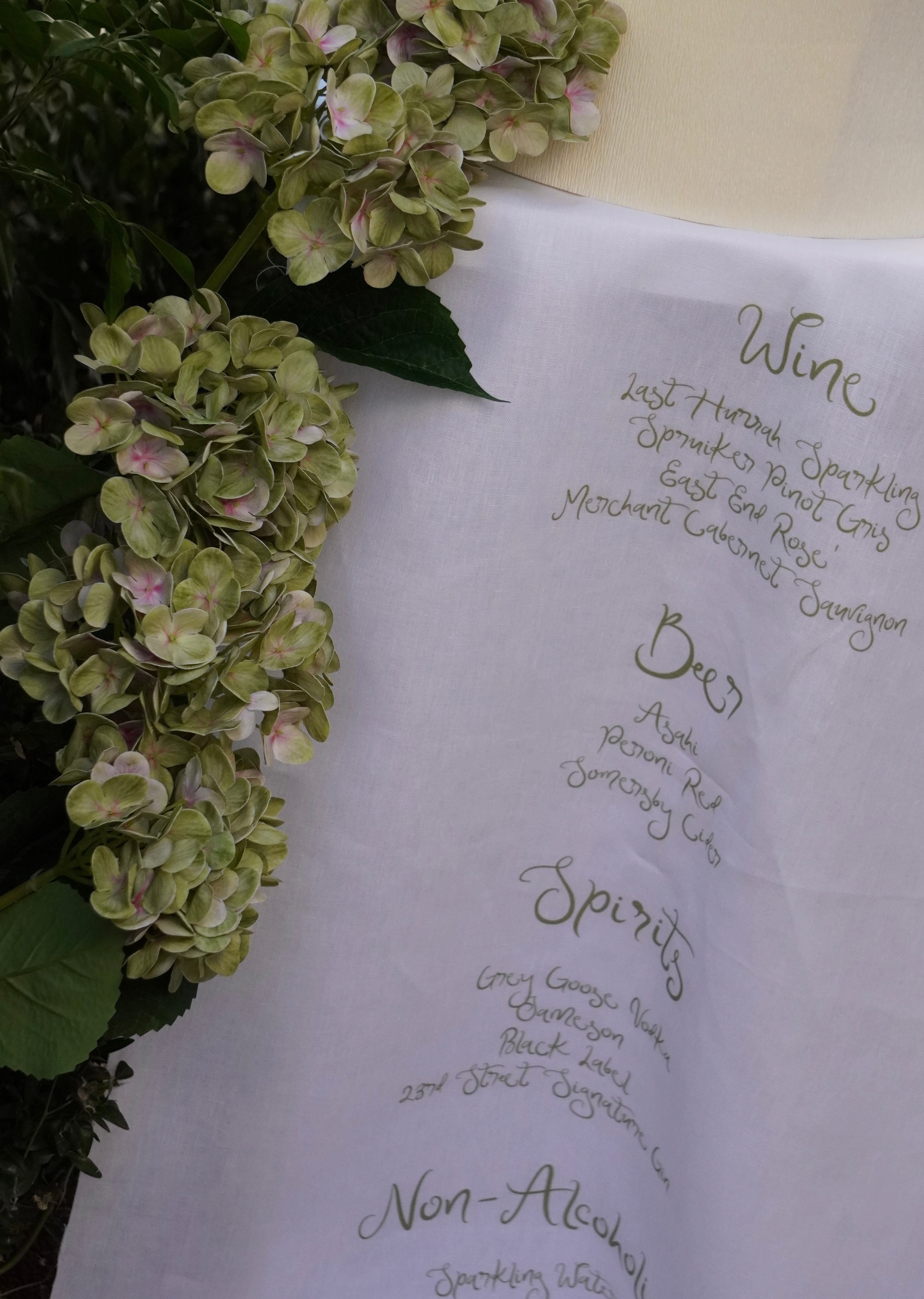 Linen Fabric Bar Sign