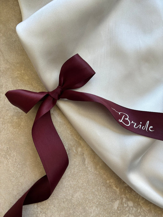 Custom printed ribbon (burgundy)