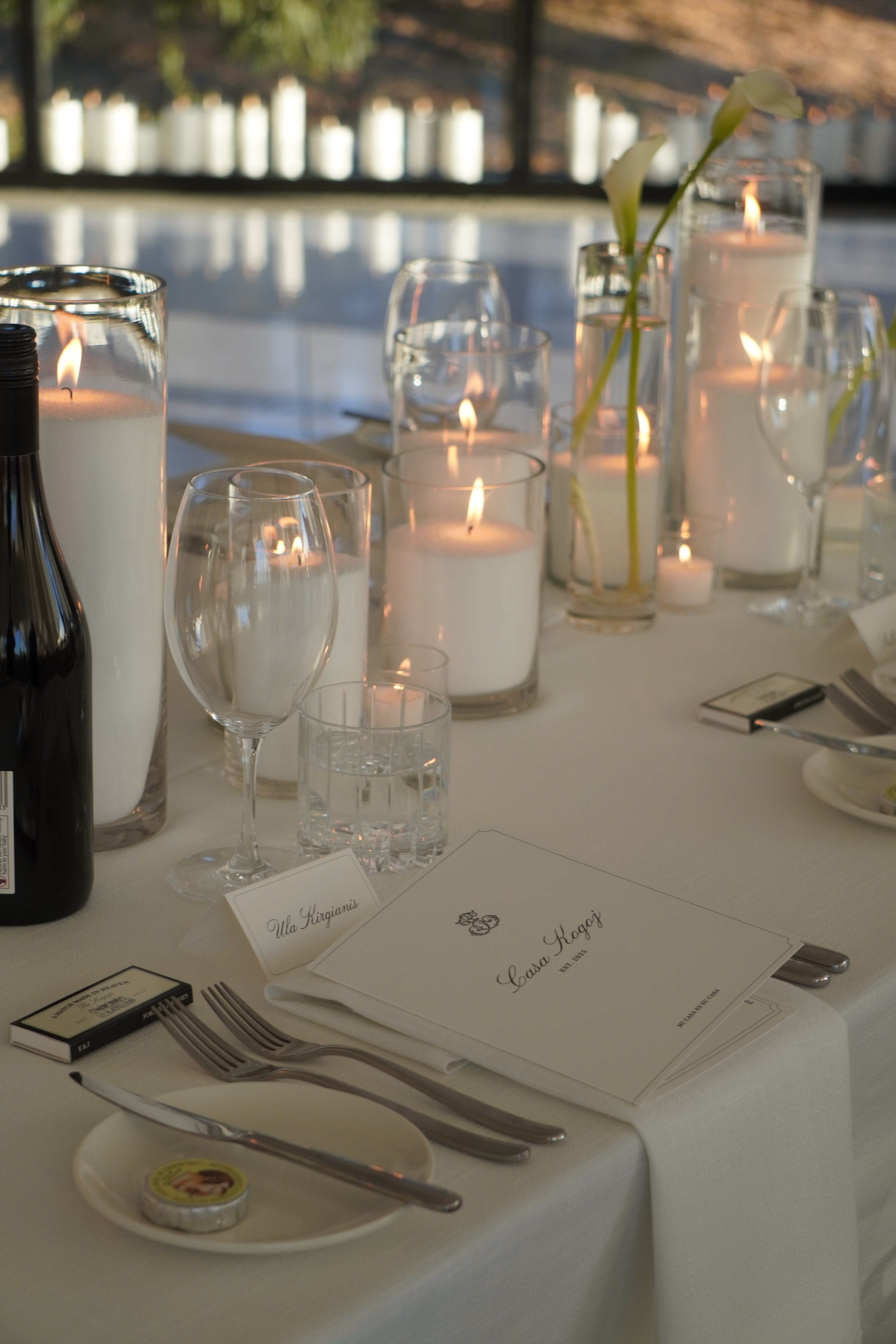 Custom booklet menu & couple monogram