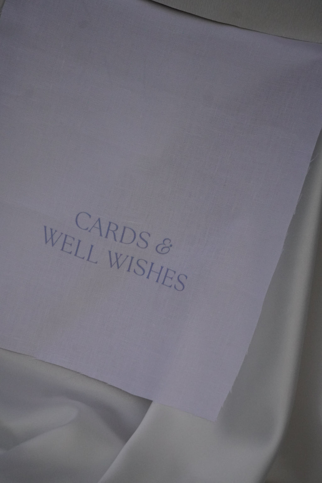 Linen wishing well sign