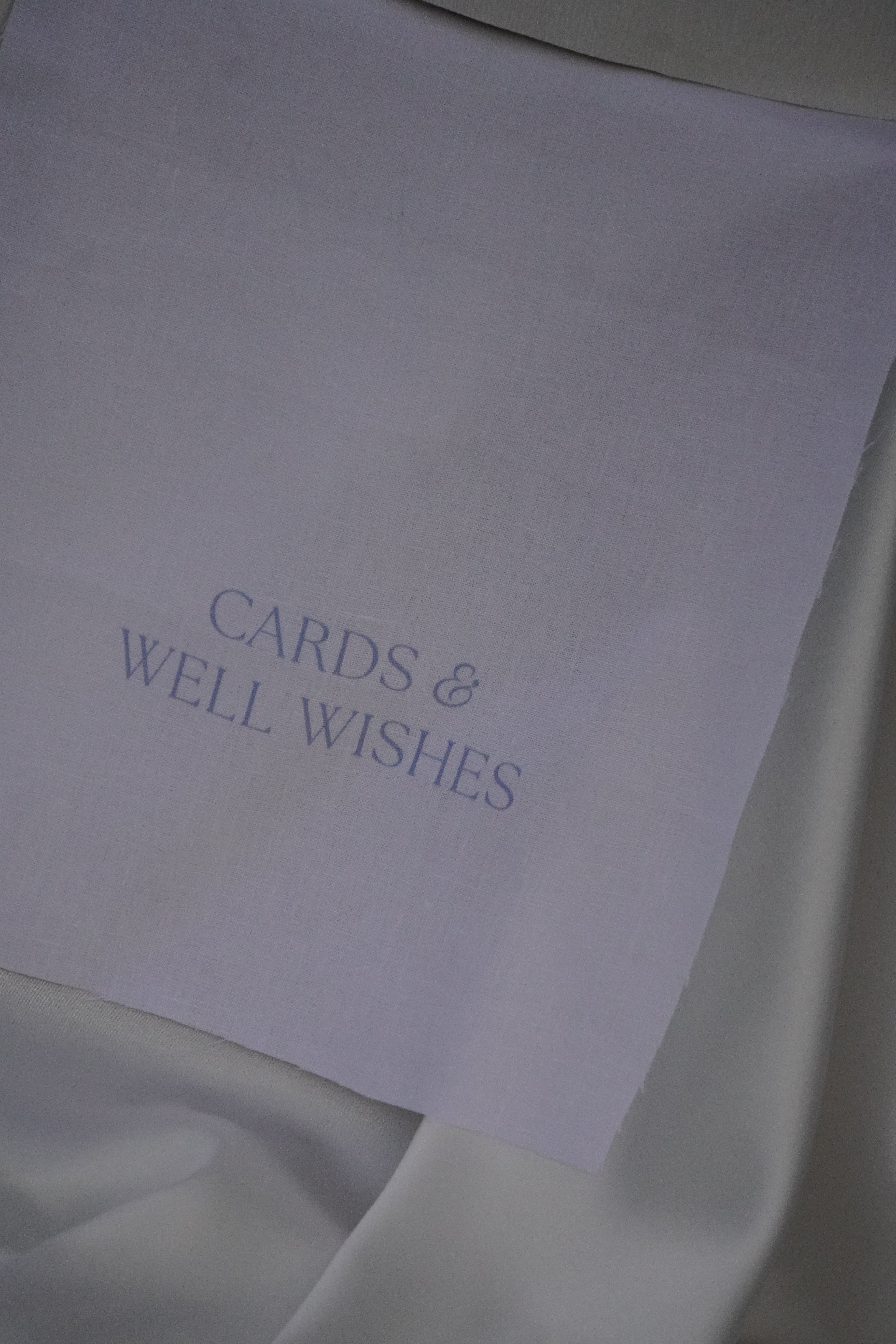 Linen wishing well sign