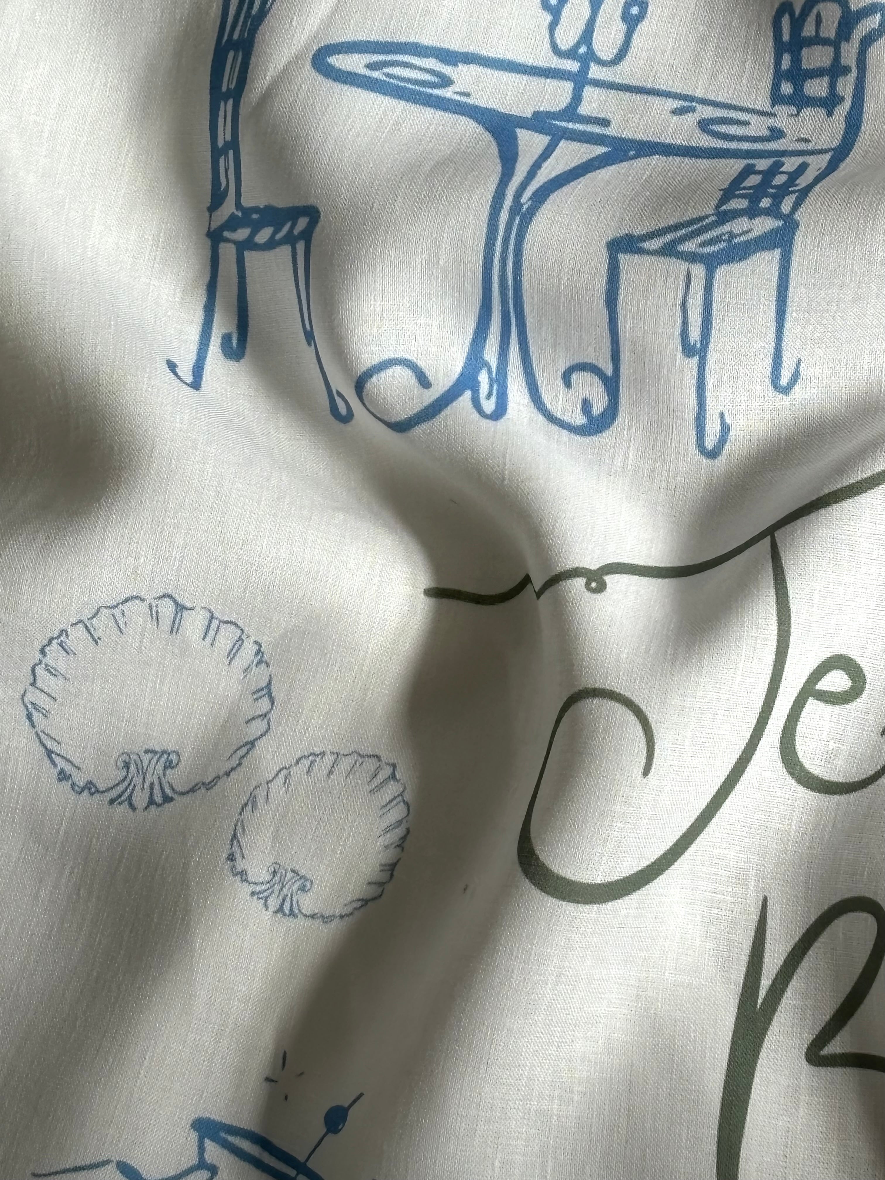 Linen welcome sign (funky illustrations)