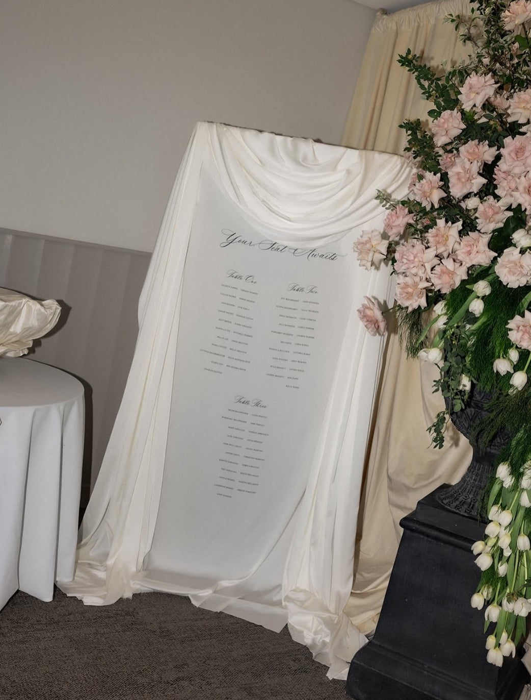 Satin & Draping signage