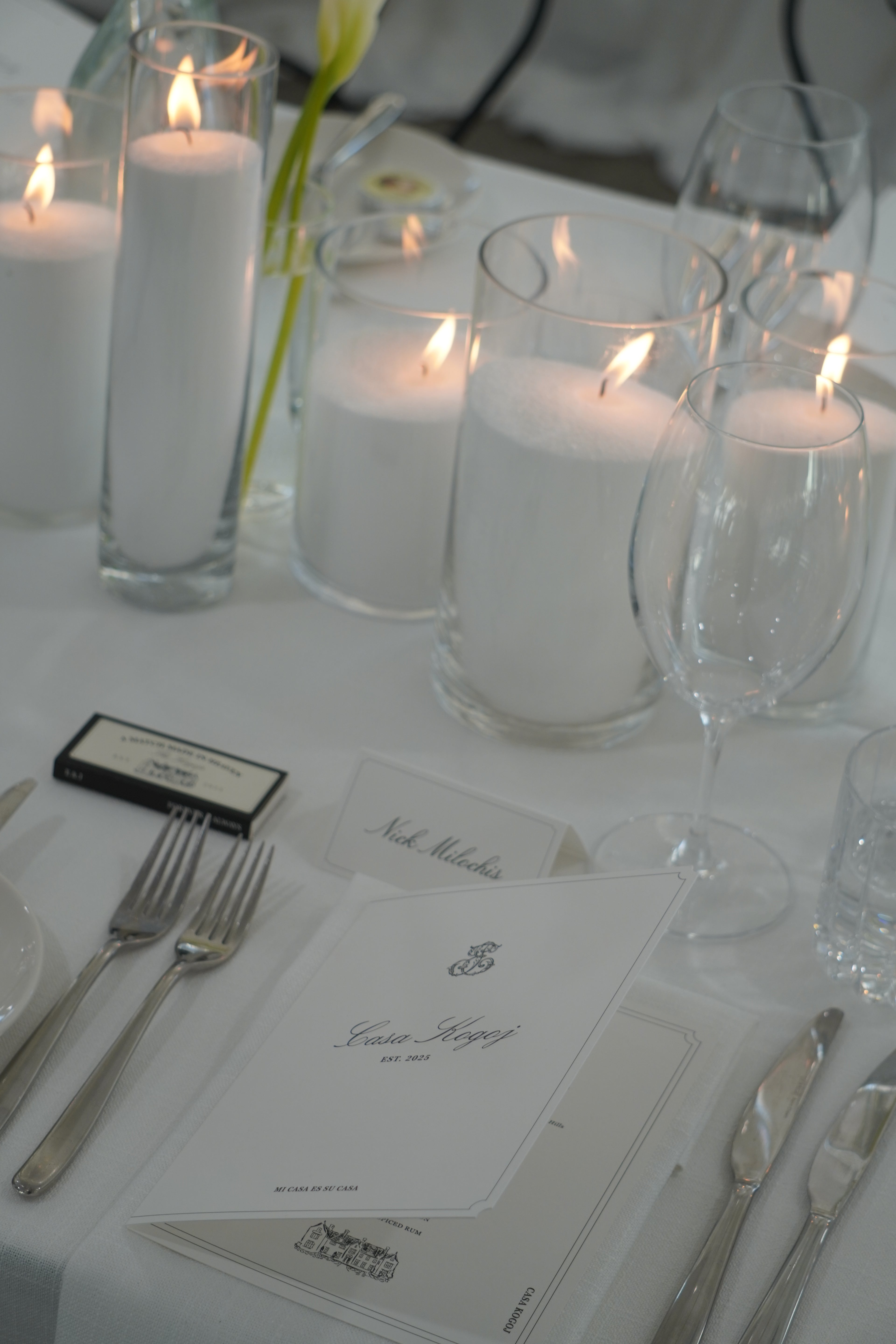Custom booklet menu & couple monogram