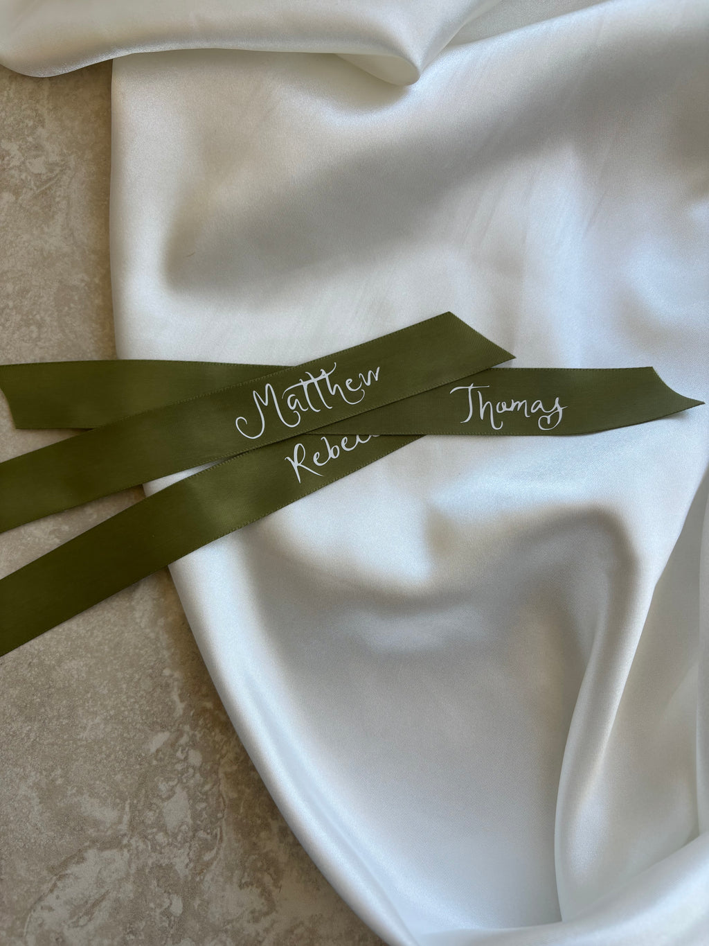 Custom printed ribbon (Ivory)