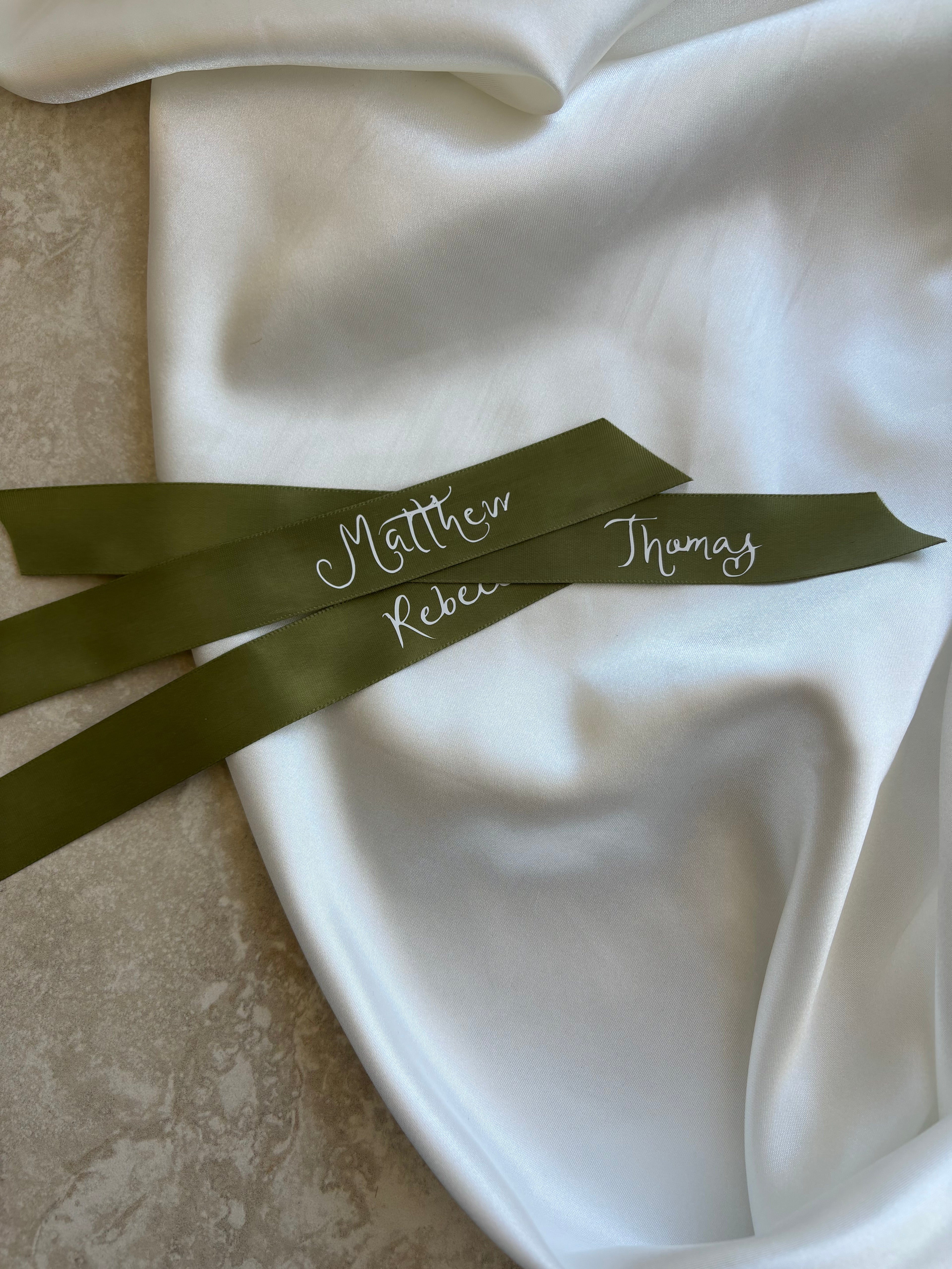 Custom printed ribbon (Ivory)