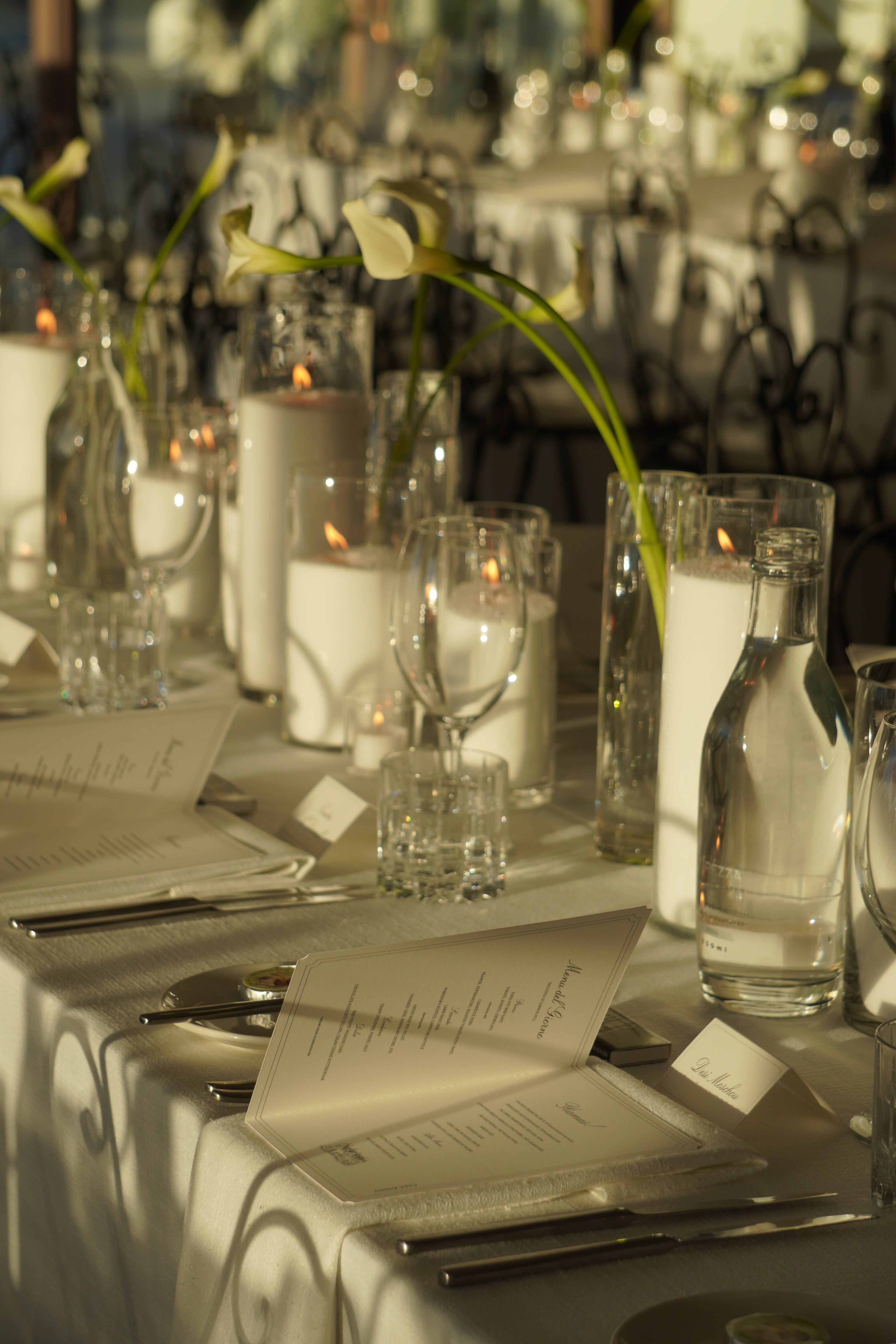 Custom booklet menu & couple monogram