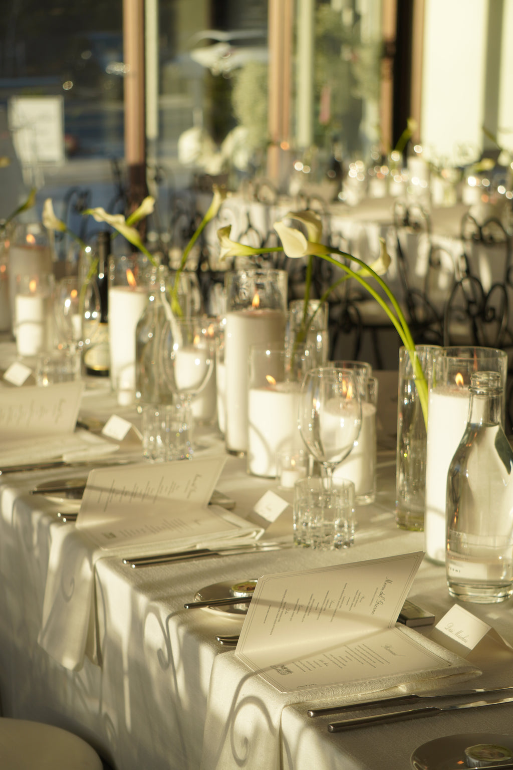Custom booklet menu & couple monogram
