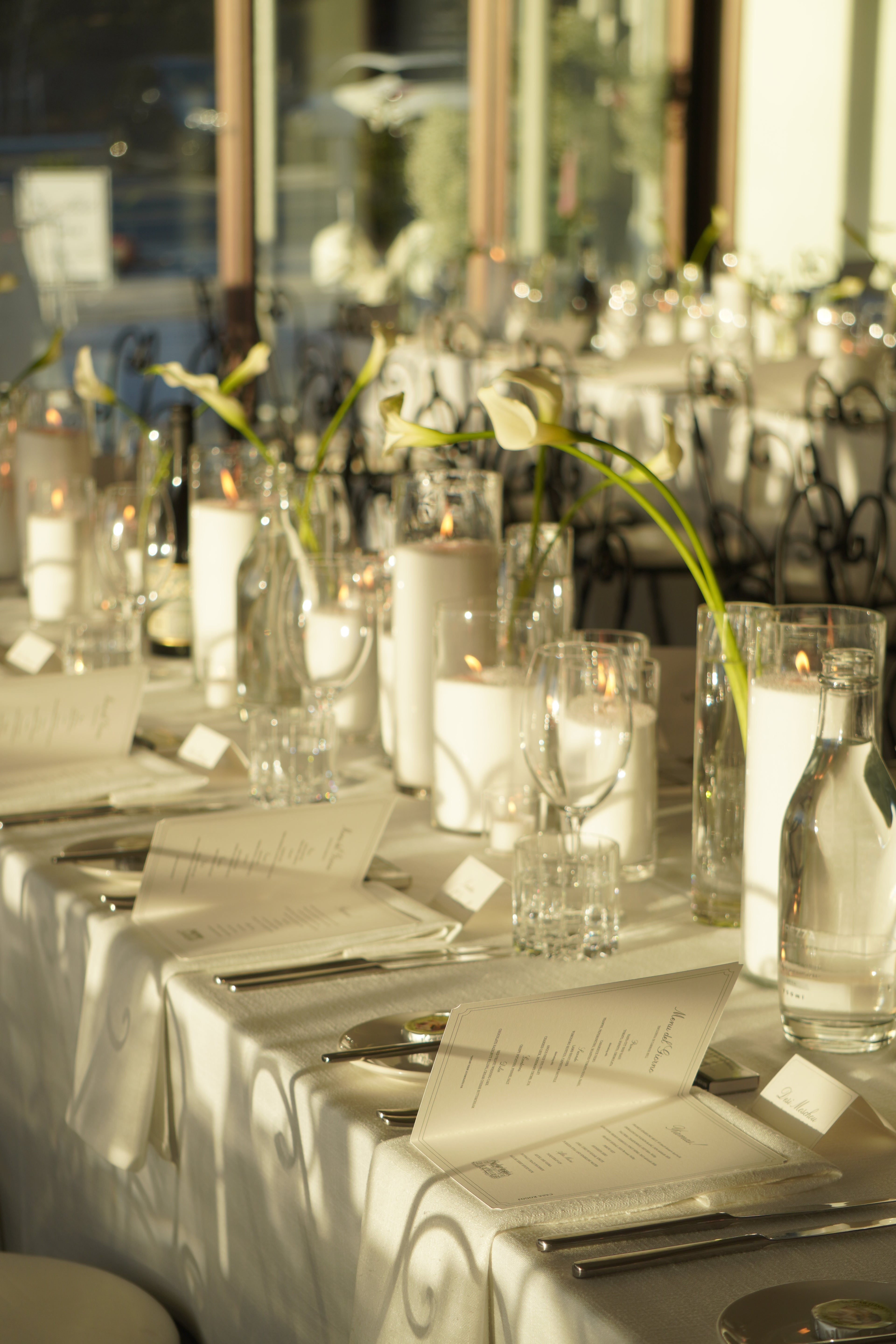 Custom booklet menu & couple monogram