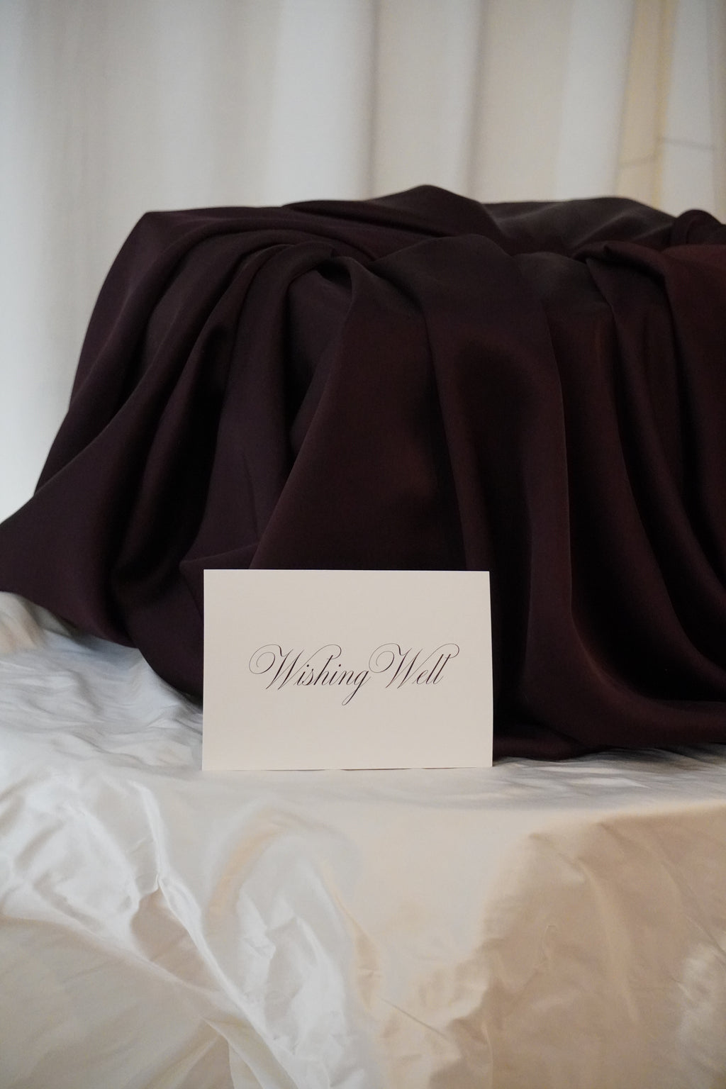Satin fabric wishing well (chocolate brown)