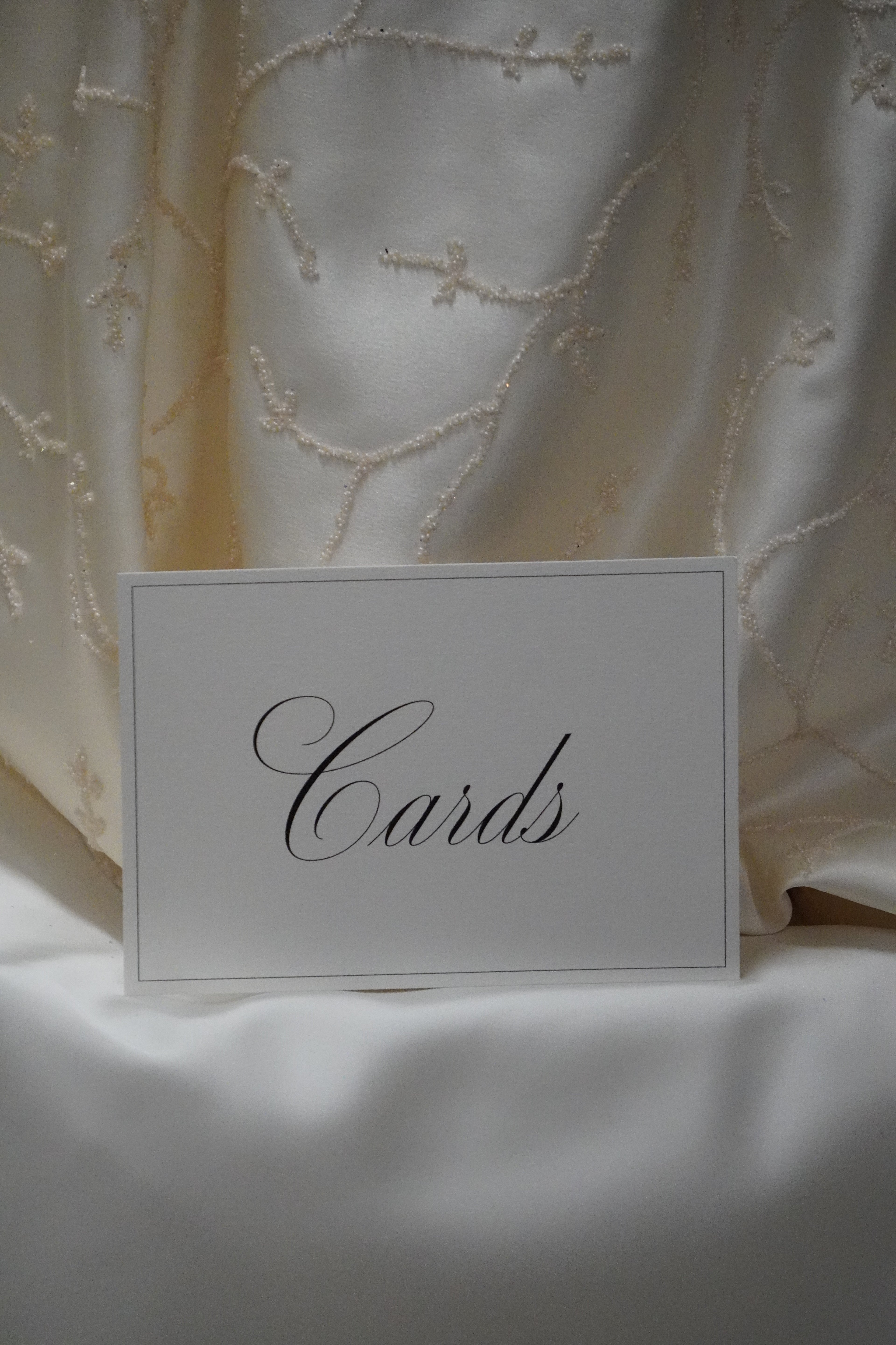 Bridal satin fabric wishing well