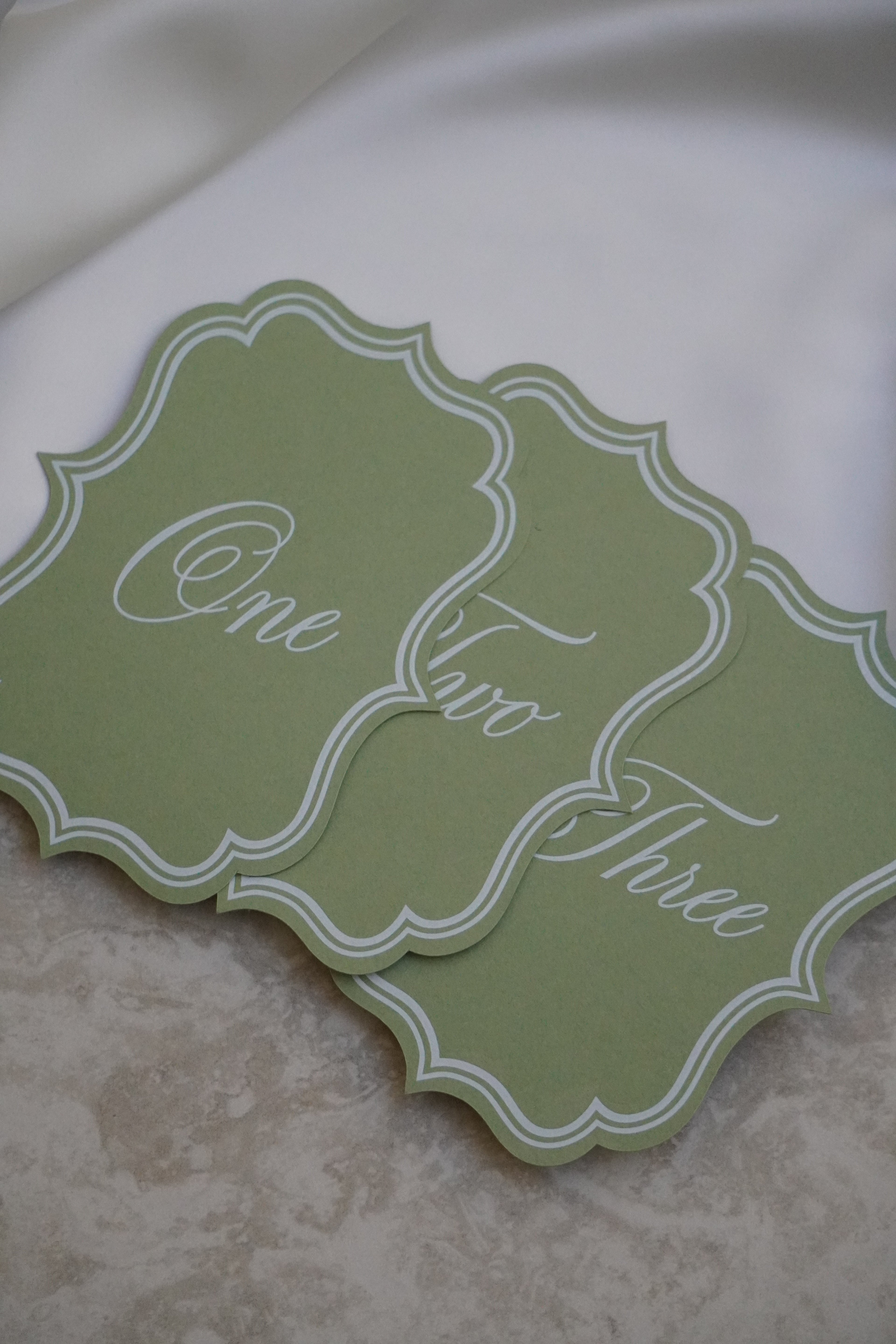 Table numbers 1-3