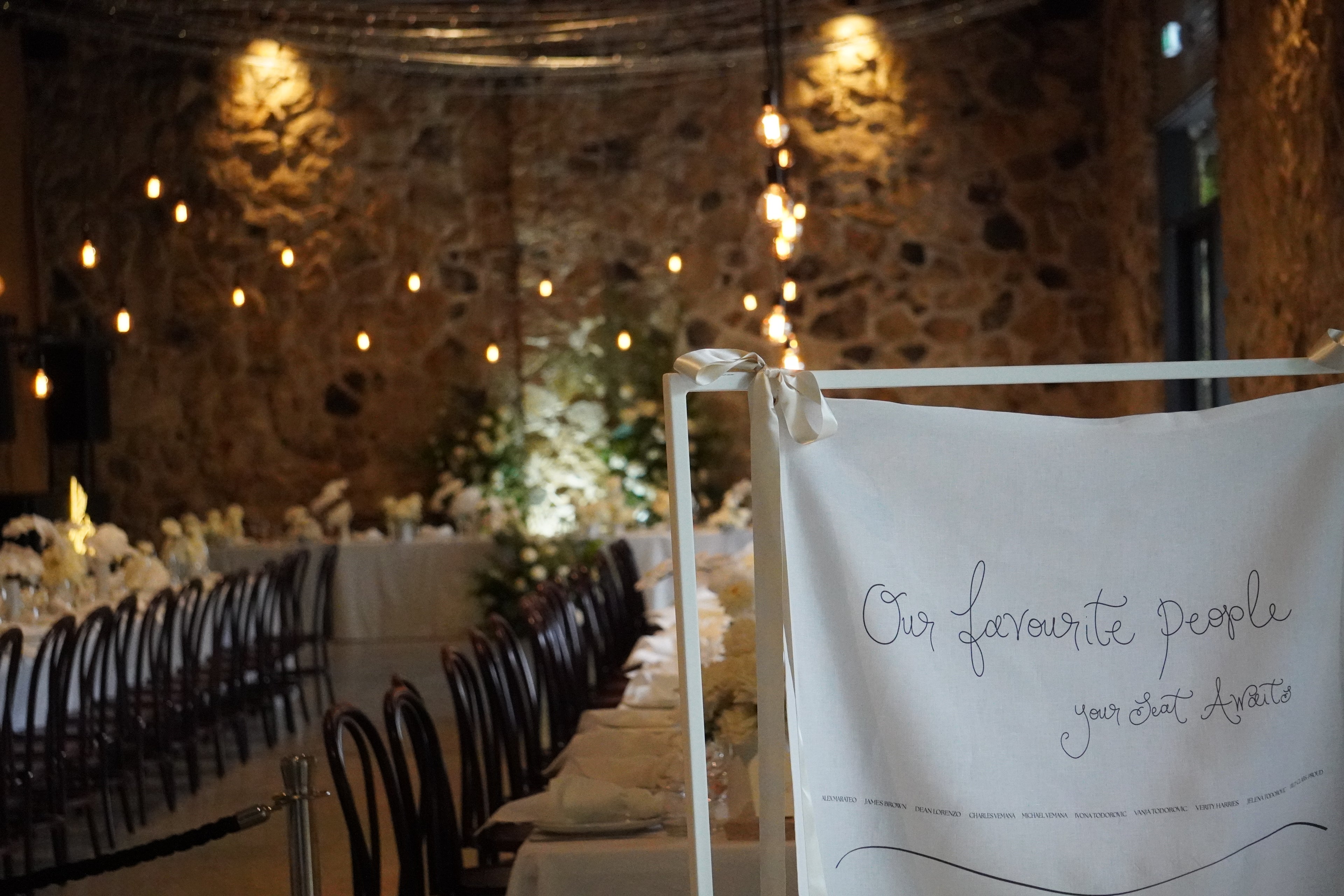 Linen seating chart
