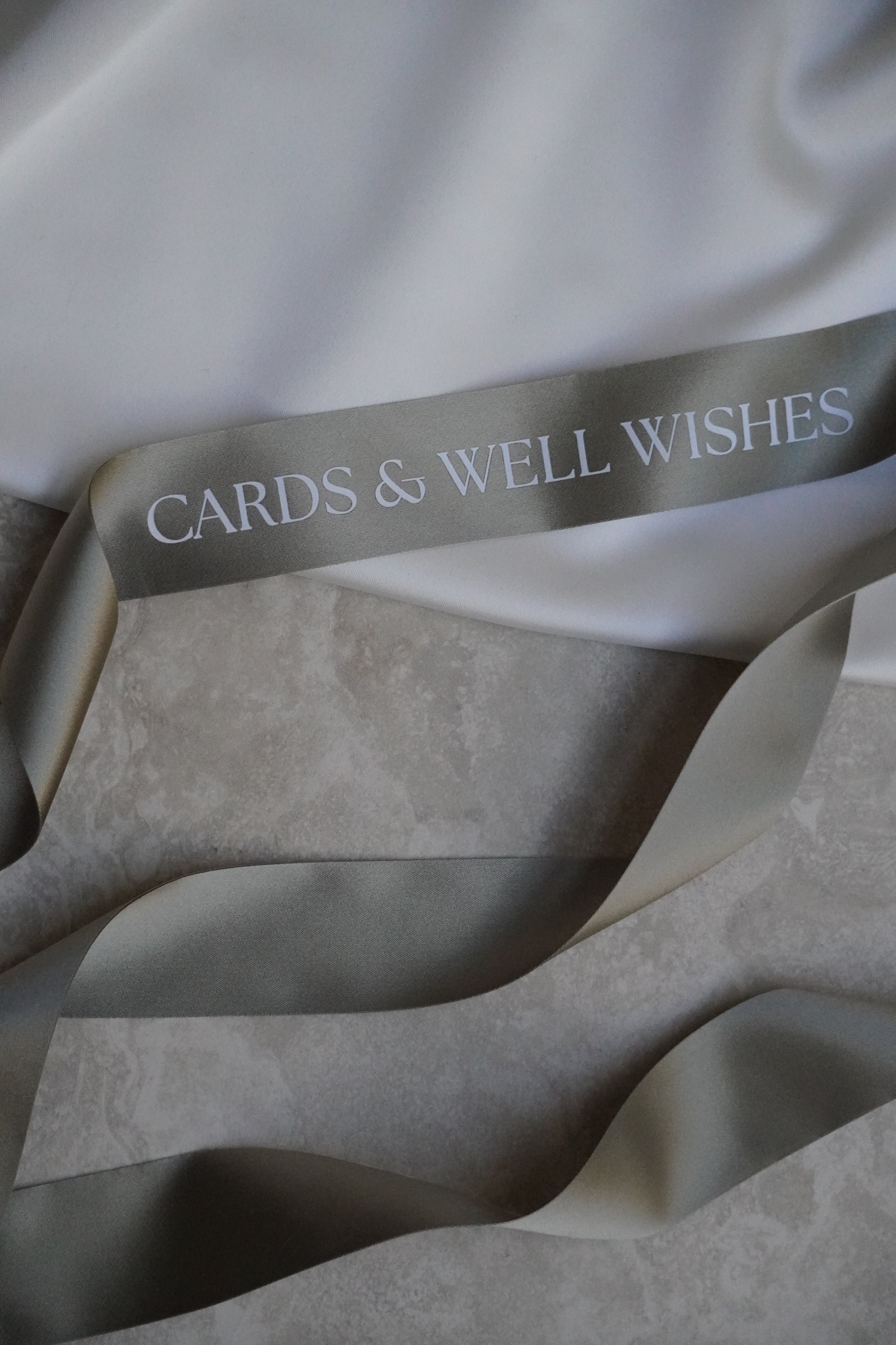 Cards and well wishes ribbon