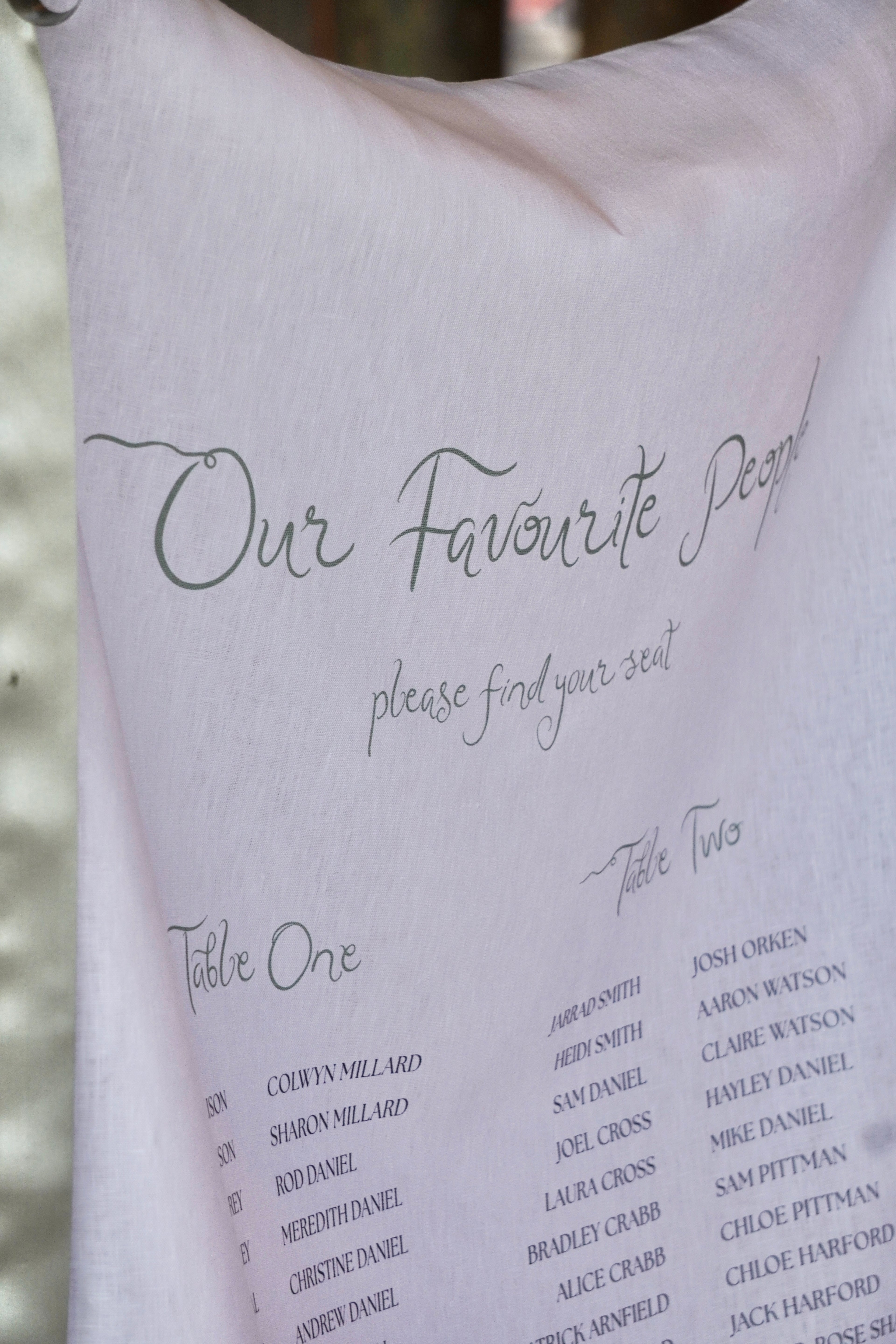 Linen Seating Chart