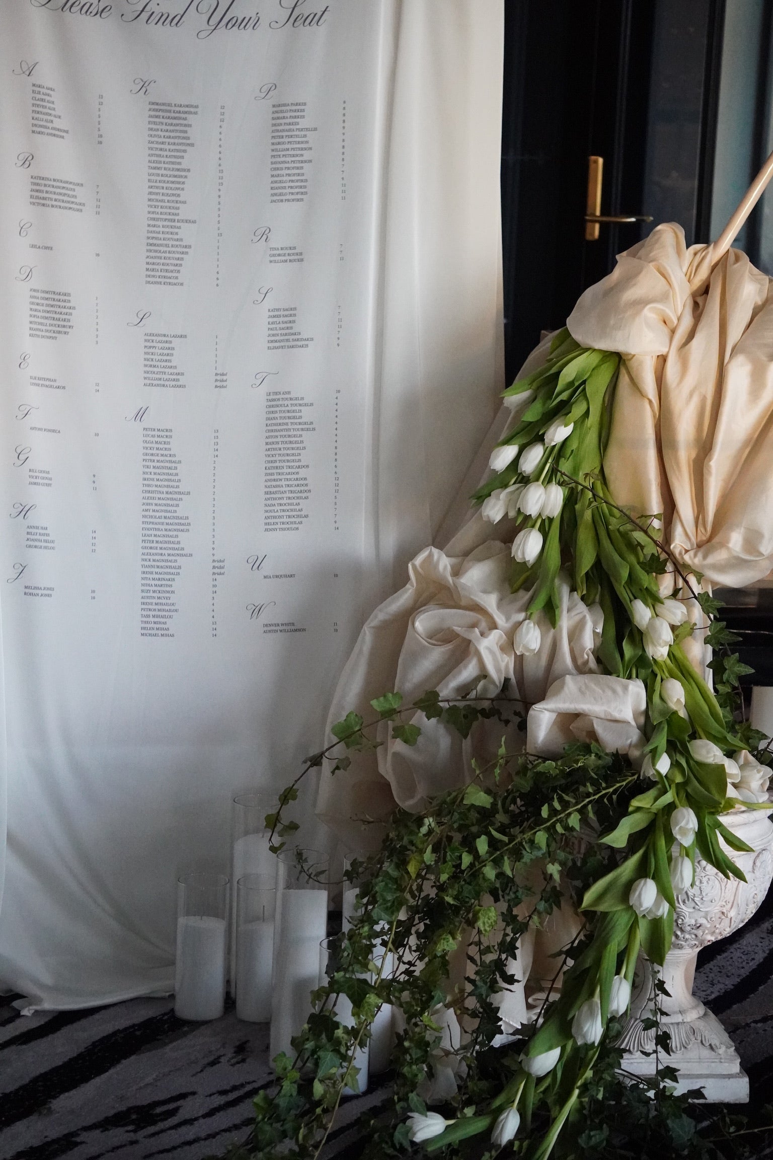 Satin & Draping Seating Chart