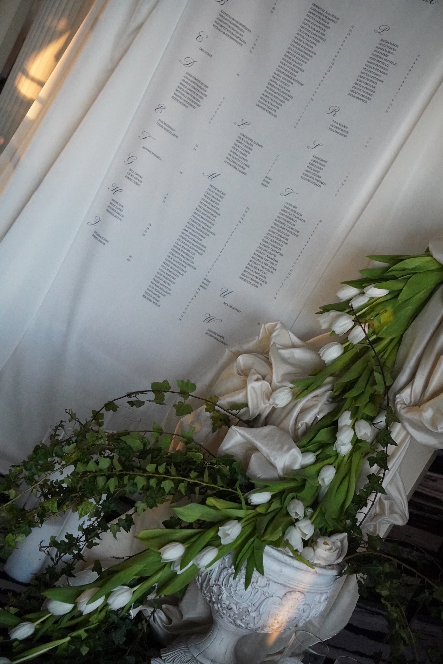 Satin & Draping Seating Chart