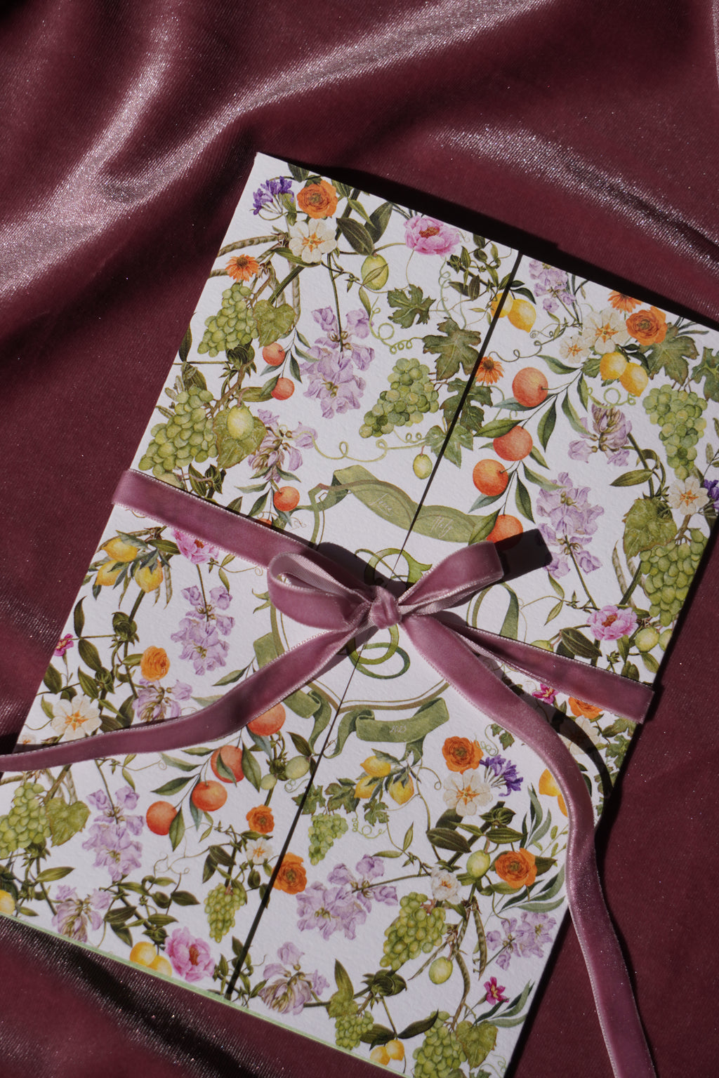 Floral Letterpress Invitation Suite