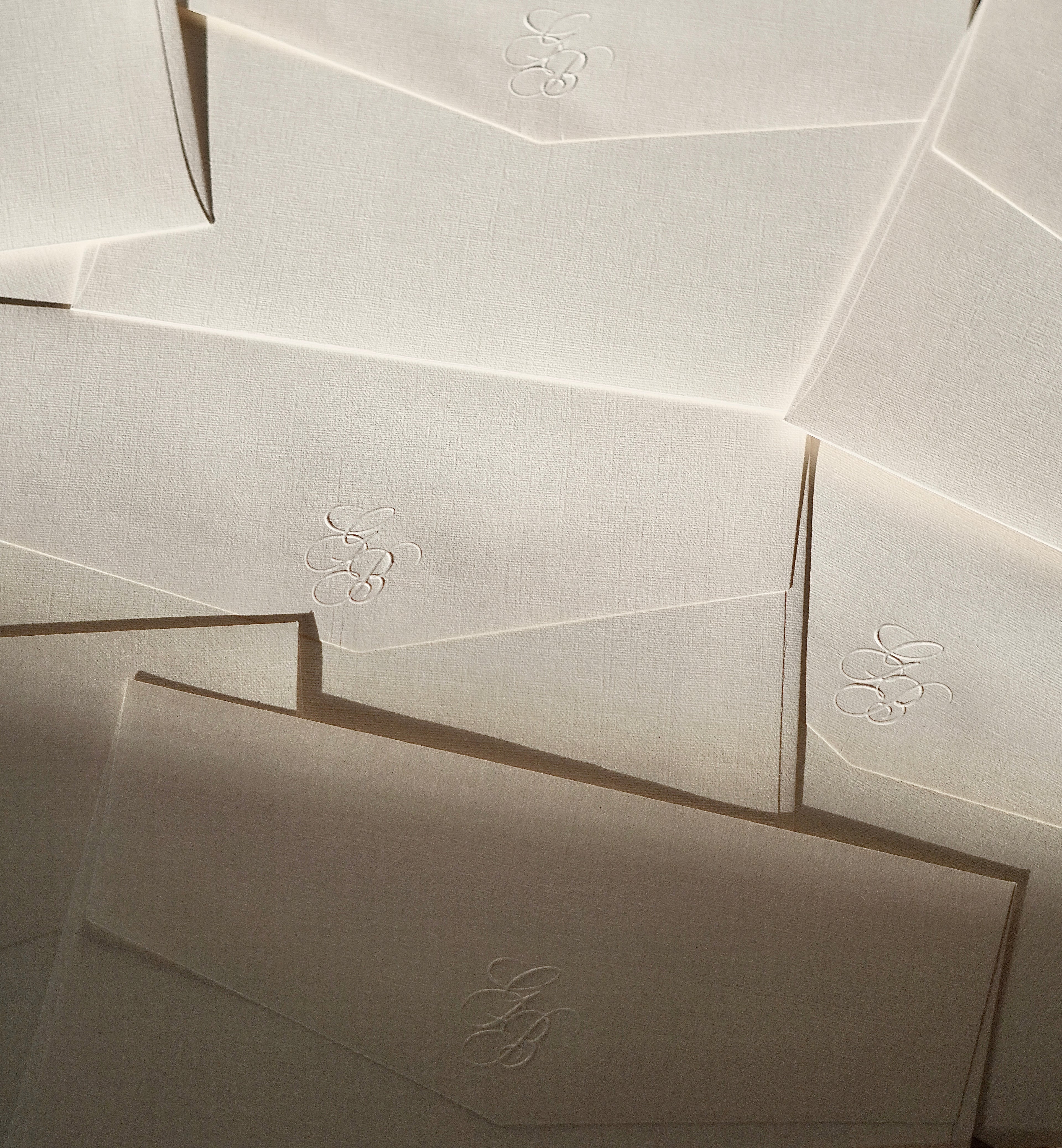 Embossed Wedding Invitation Suite & Silk