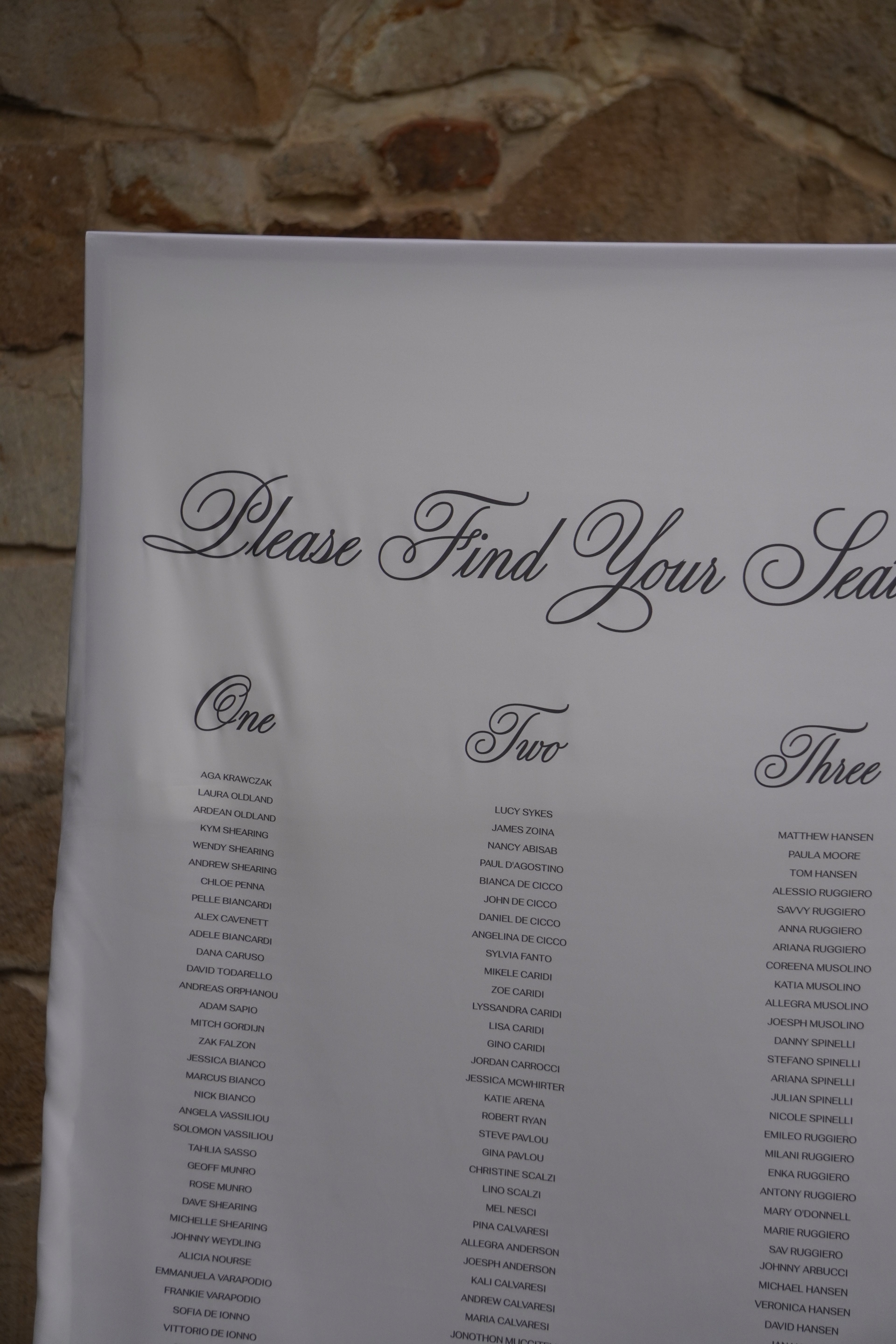 Satin Seating Chart