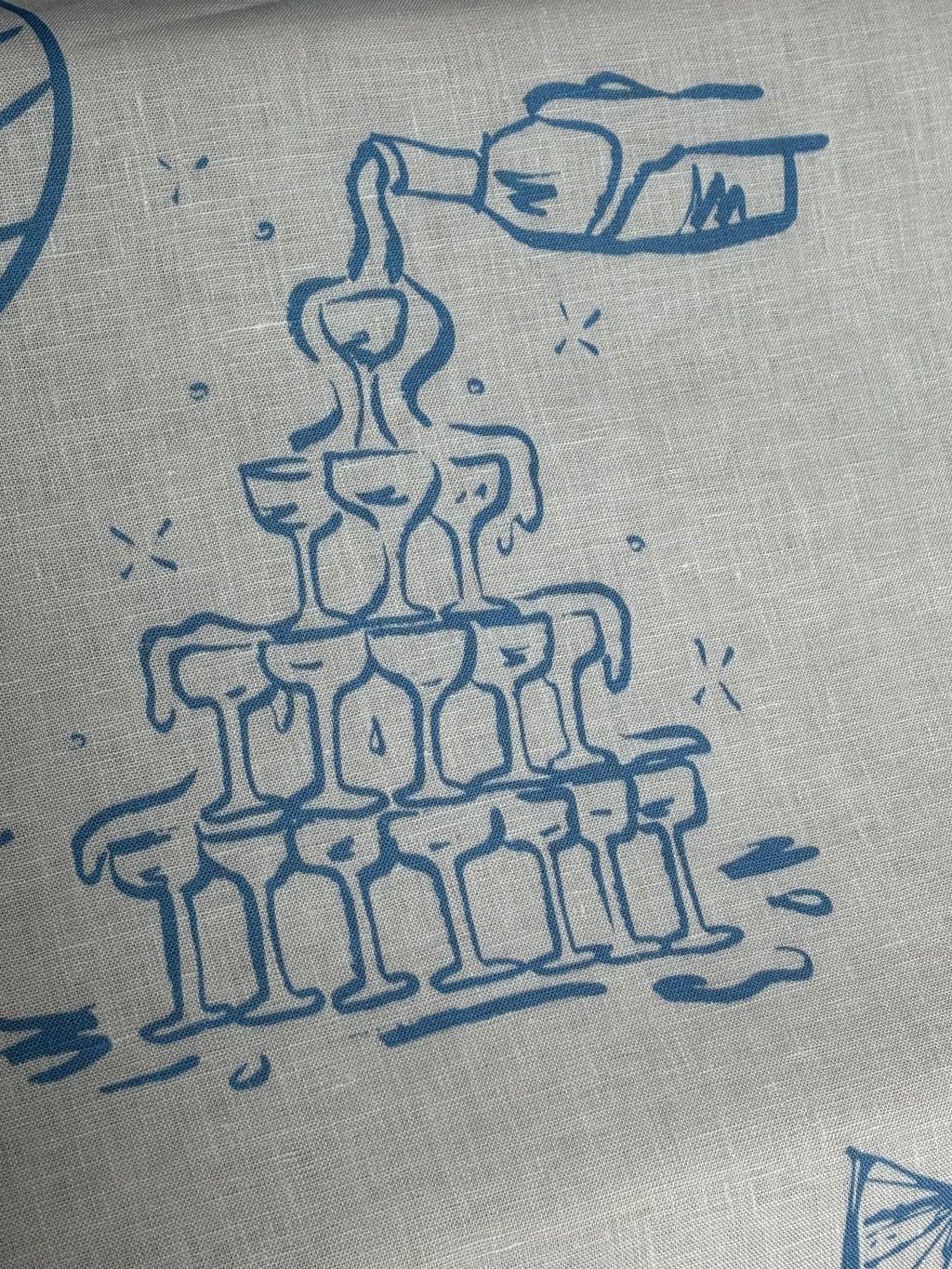 Linen welcome sign (funky illustrations)