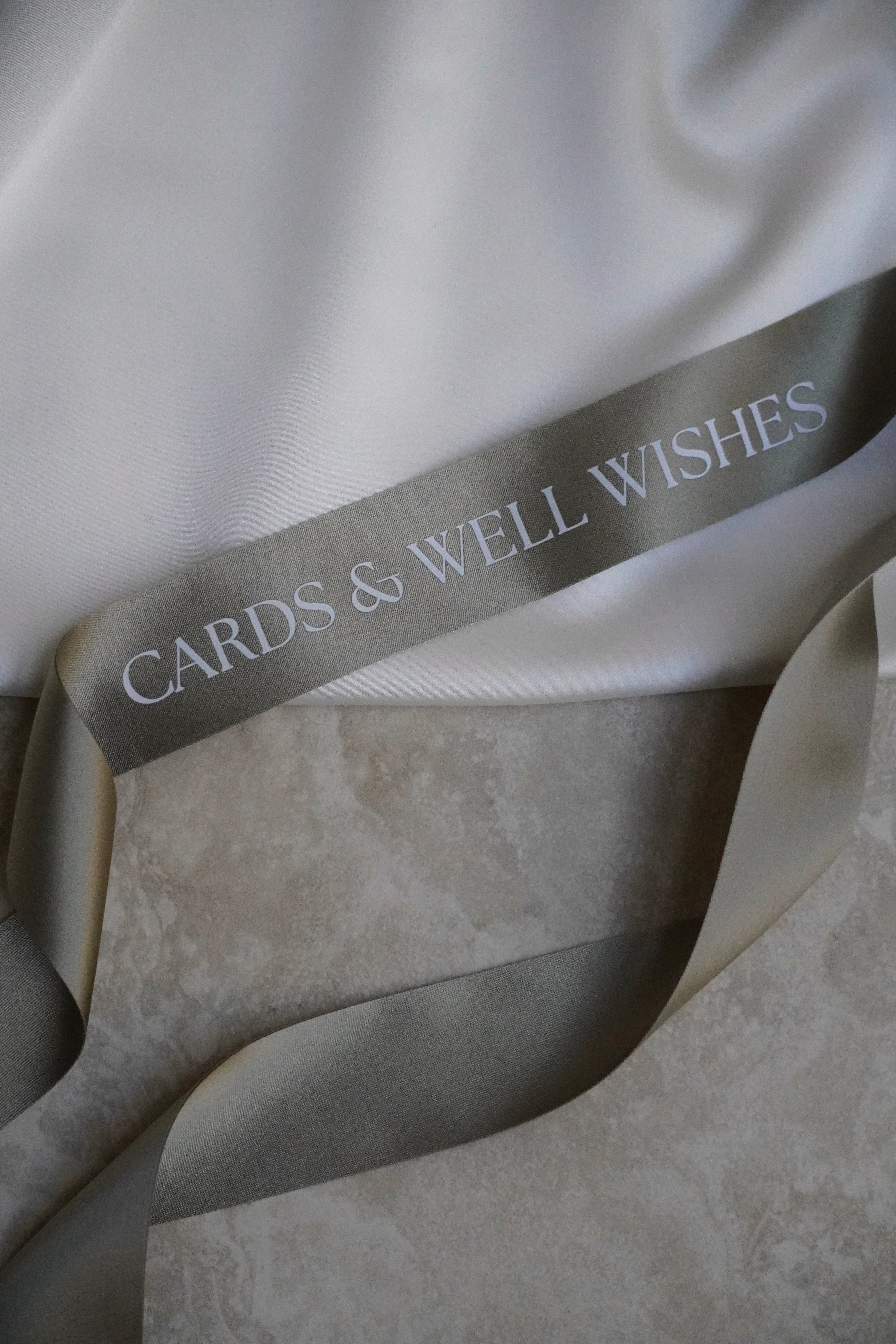Cards and well wishes ribbon