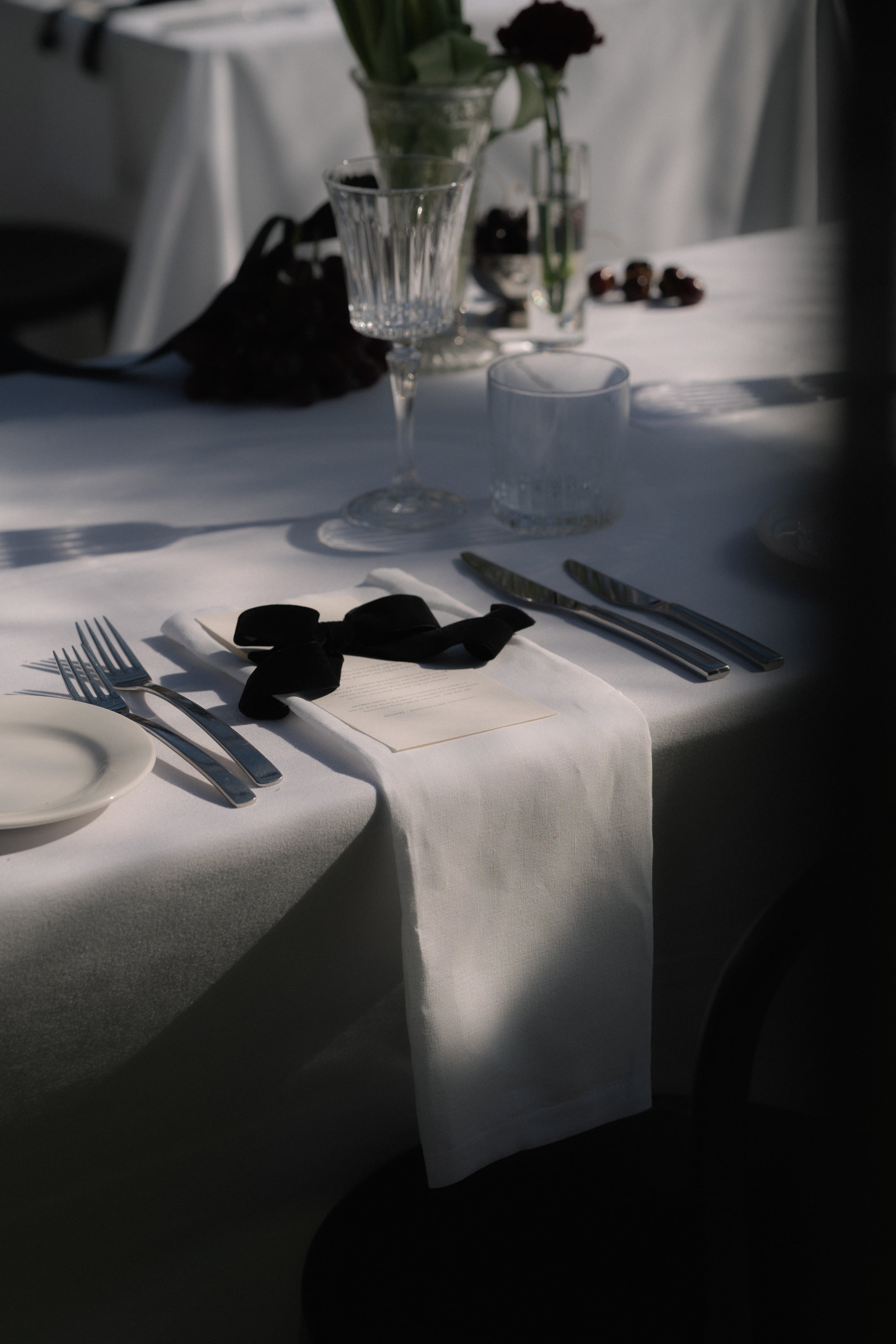 Menu & velvet bow