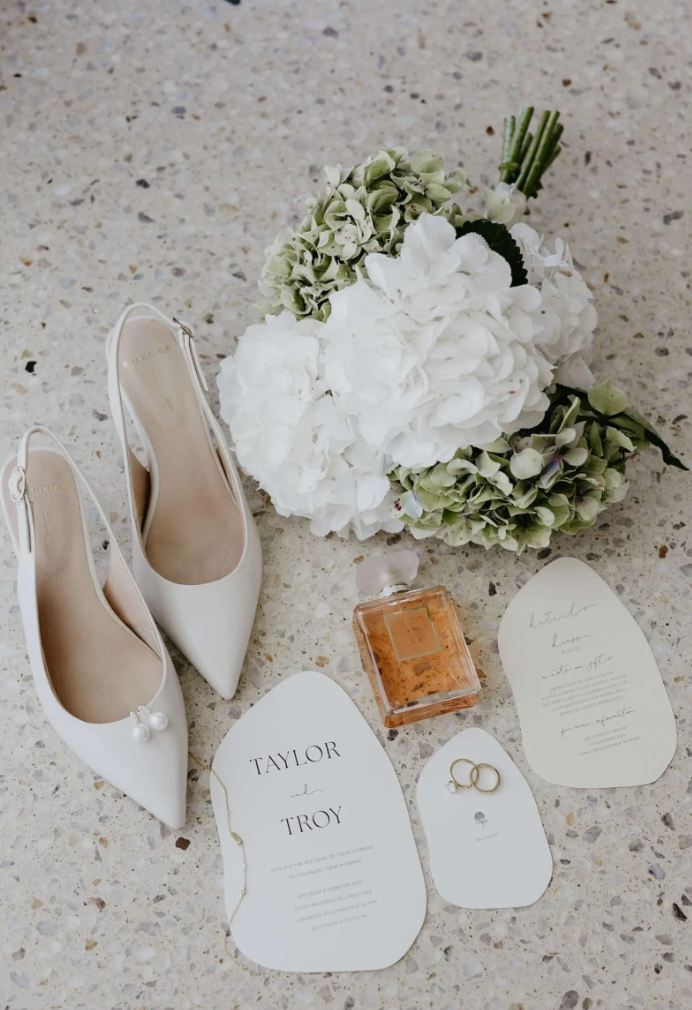 Wedding invitation suite (3 piece & silk chiffon ribbon)