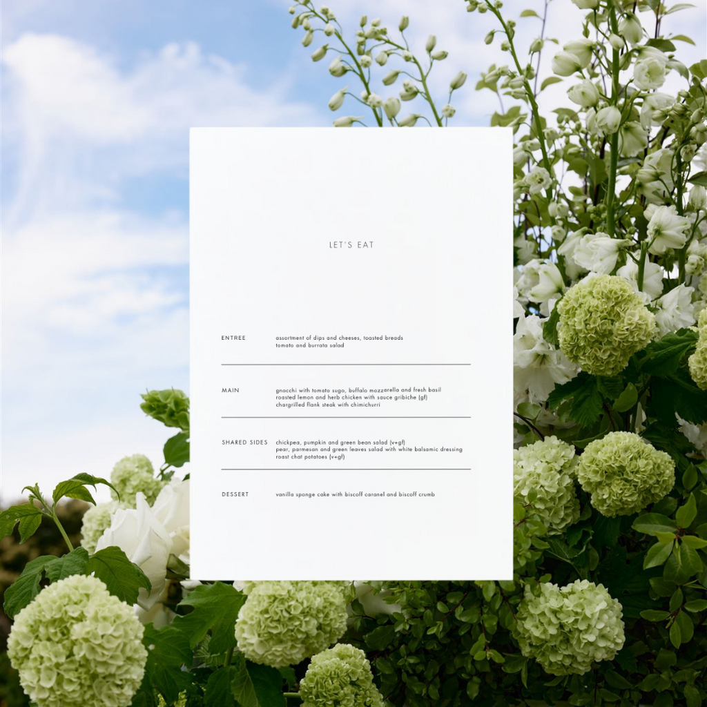 Double sided menu